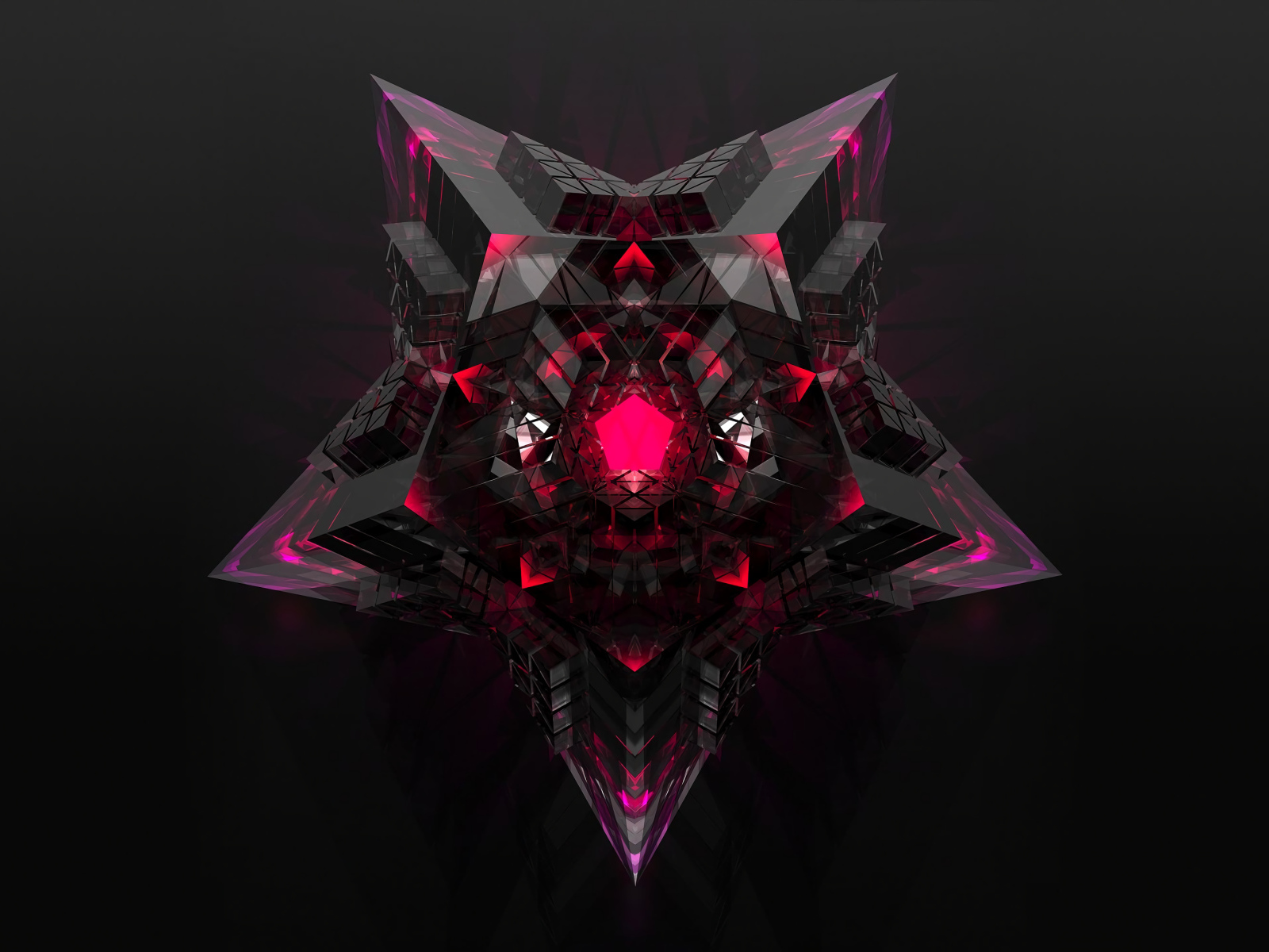 Красивая звезда на сером фоне 3д графика