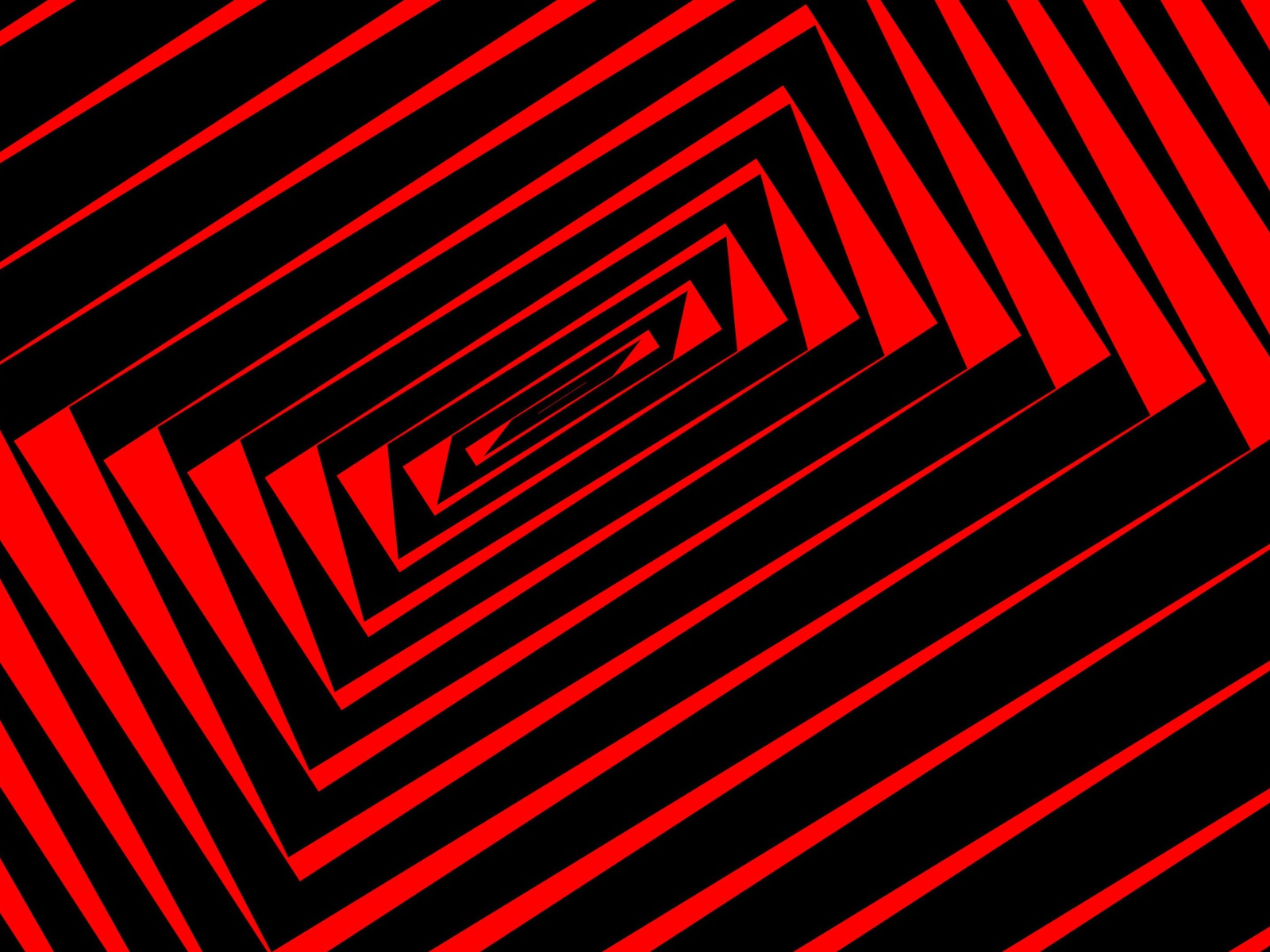Черные и красные спиральные линии, иллюзия 