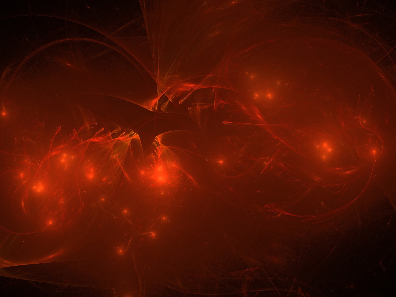 Яркие неоновые вспышки на красном абстрактном фоне