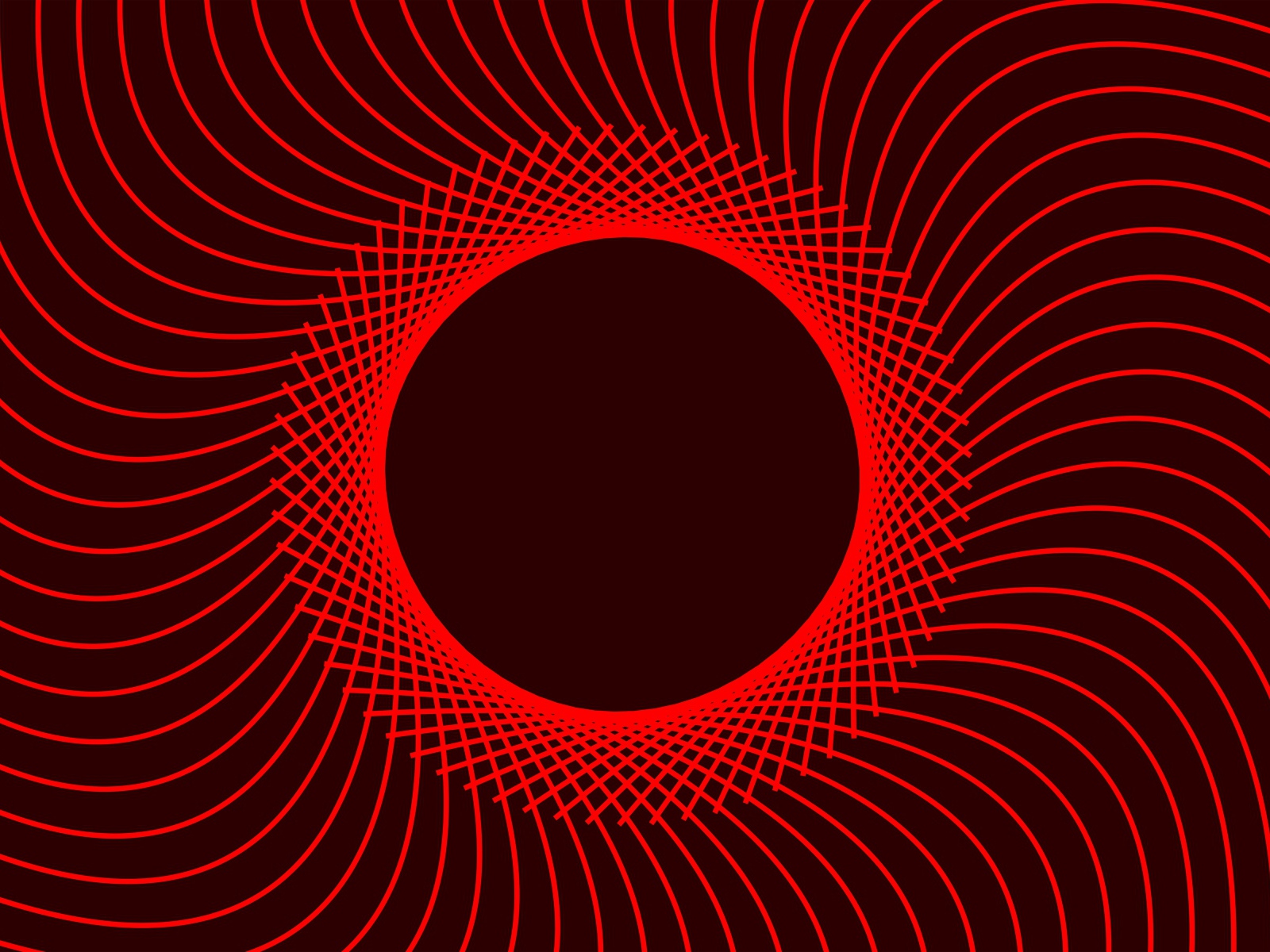 Красный абстрактный круг с линиями 