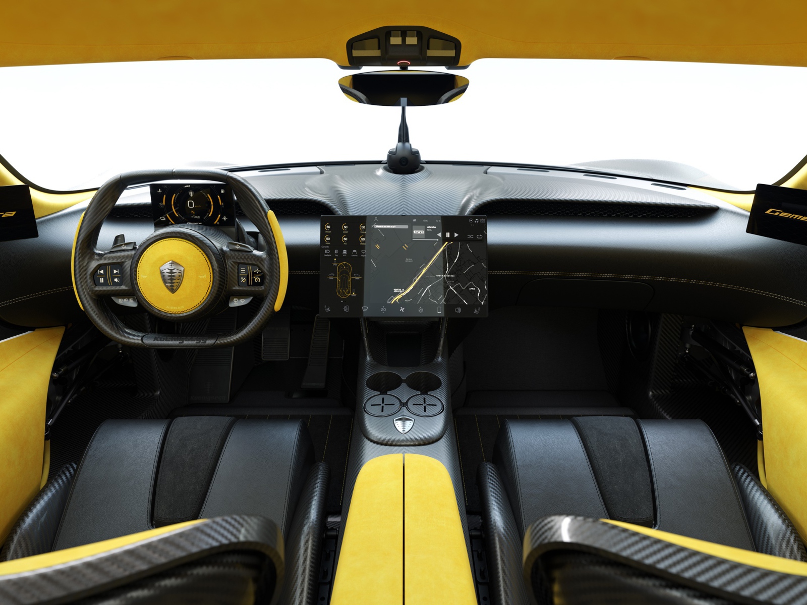 Салон автомобиля Koenigsegg Gemera 2020 года 