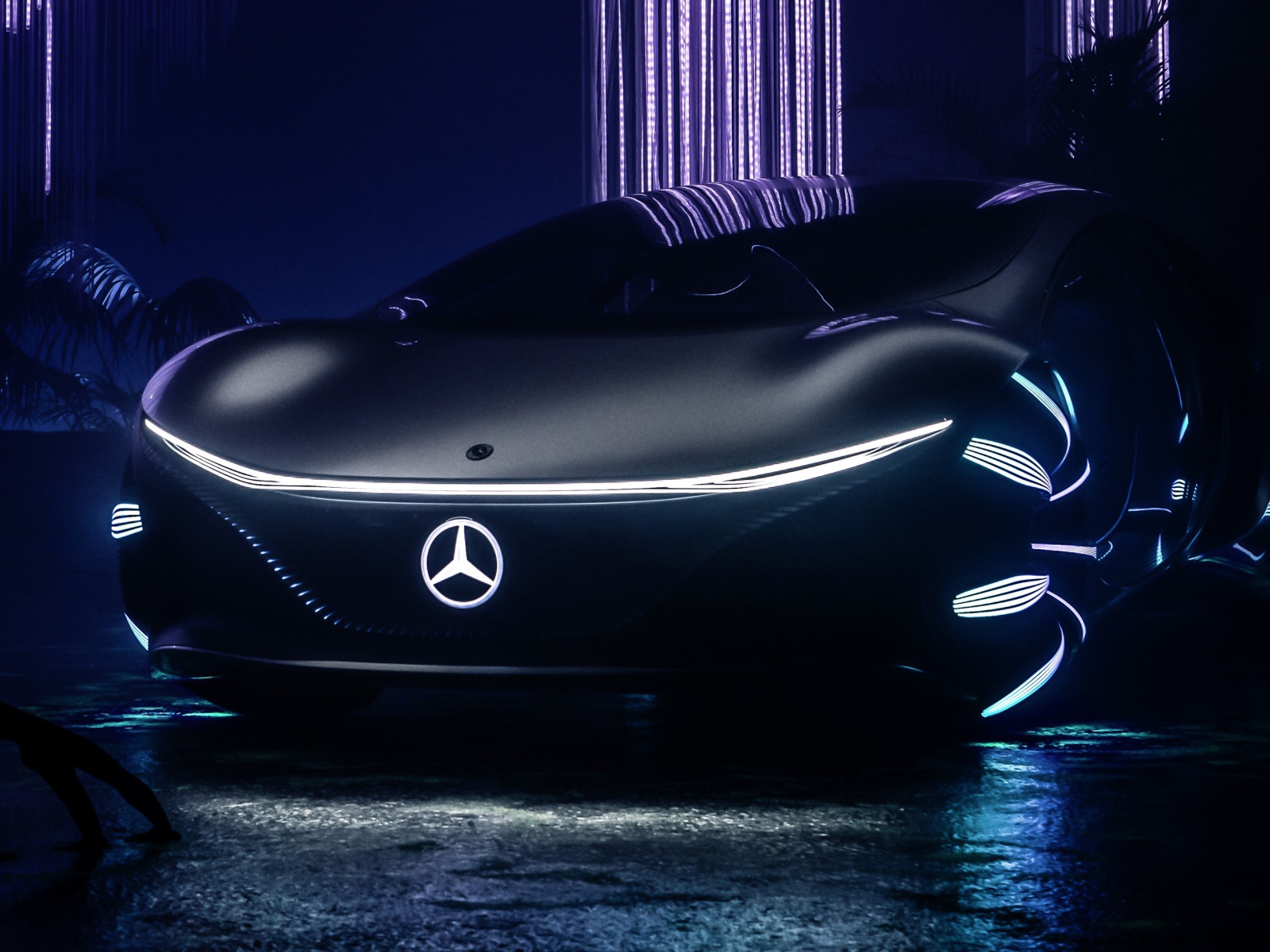 Новый Mercedes-Benz VISION AVTR 2020 года с неоновой подсветкой 