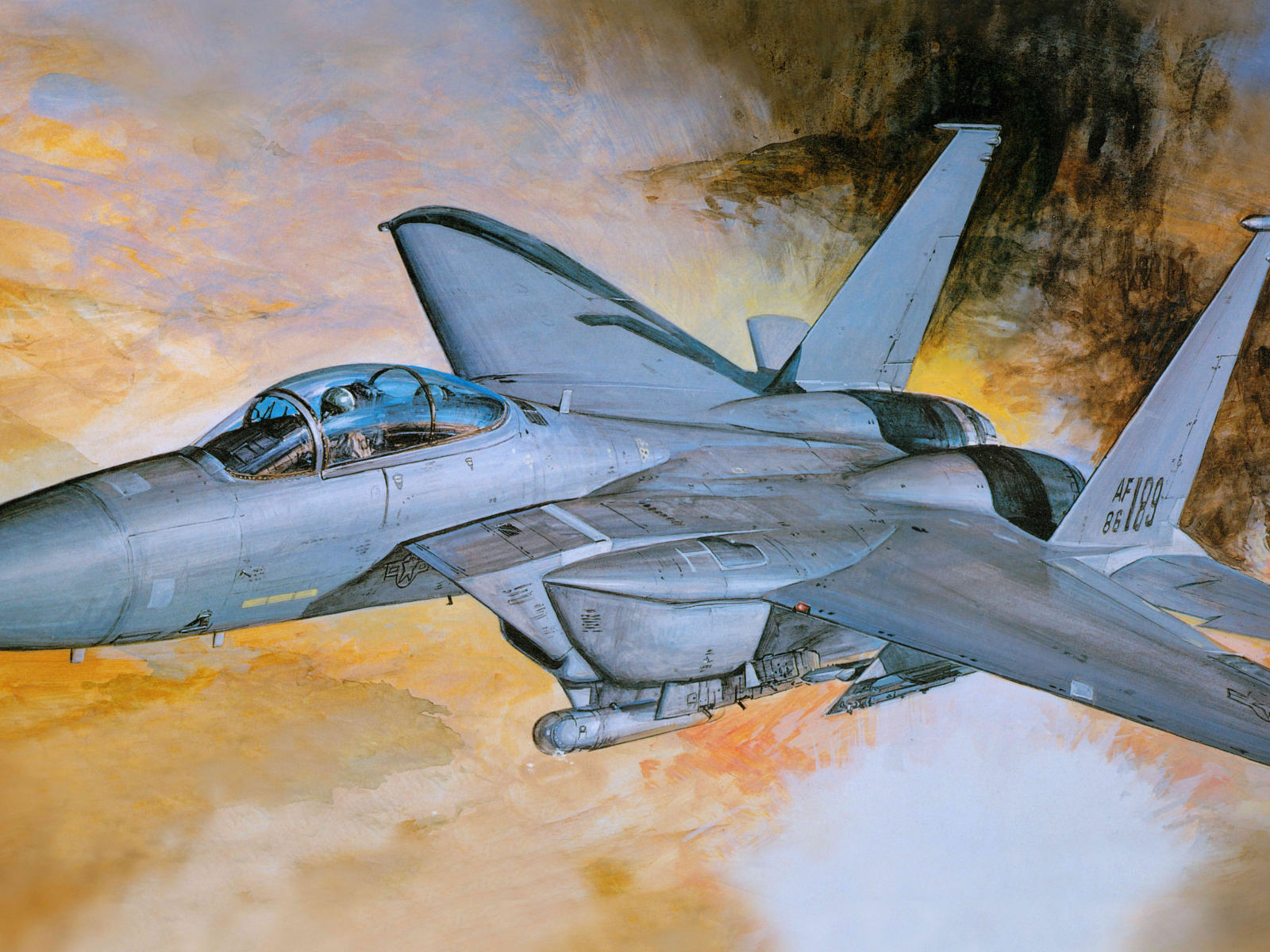 Серый военный самолет McDonnell Douglas