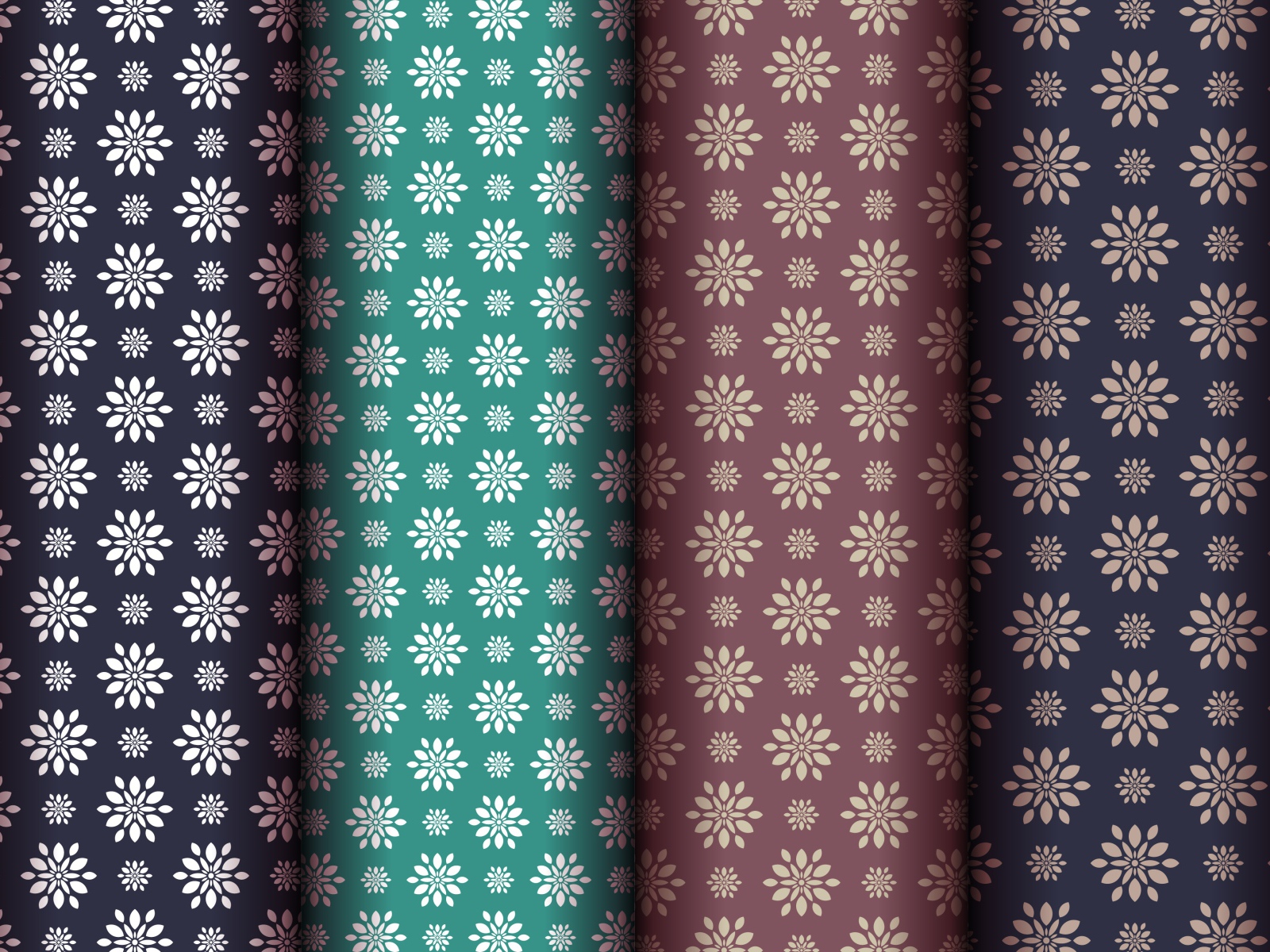 Разноцветные обои с цветами, фон 