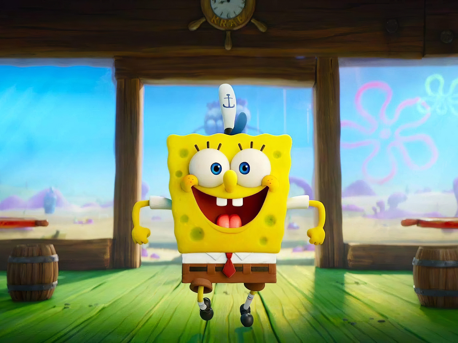 Spongebob run. Губка Боб квадратные штаны в бегах.