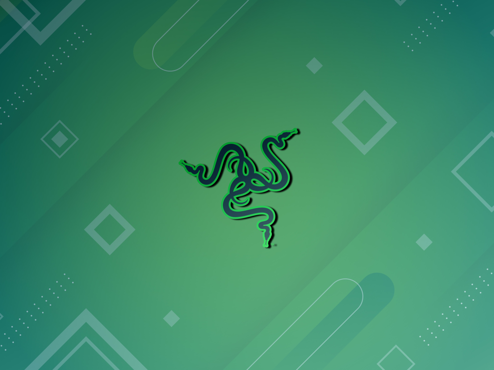 Razer logo on green background