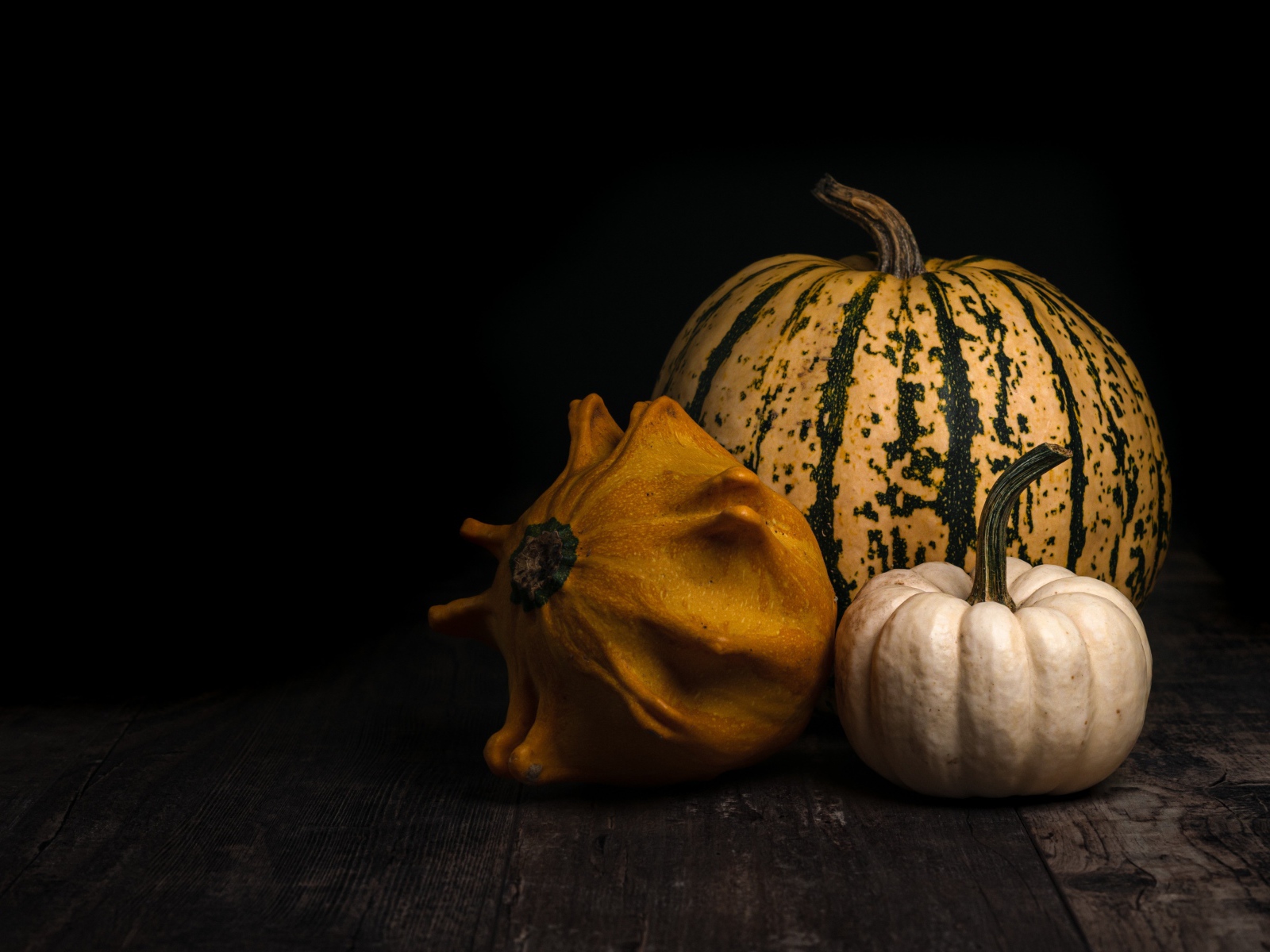 Тыква на черном фоне крупным планом