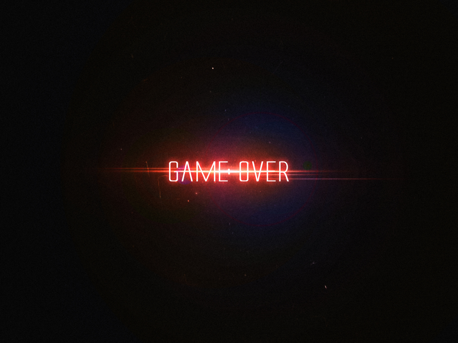 Надпись Game Over на черном фоне