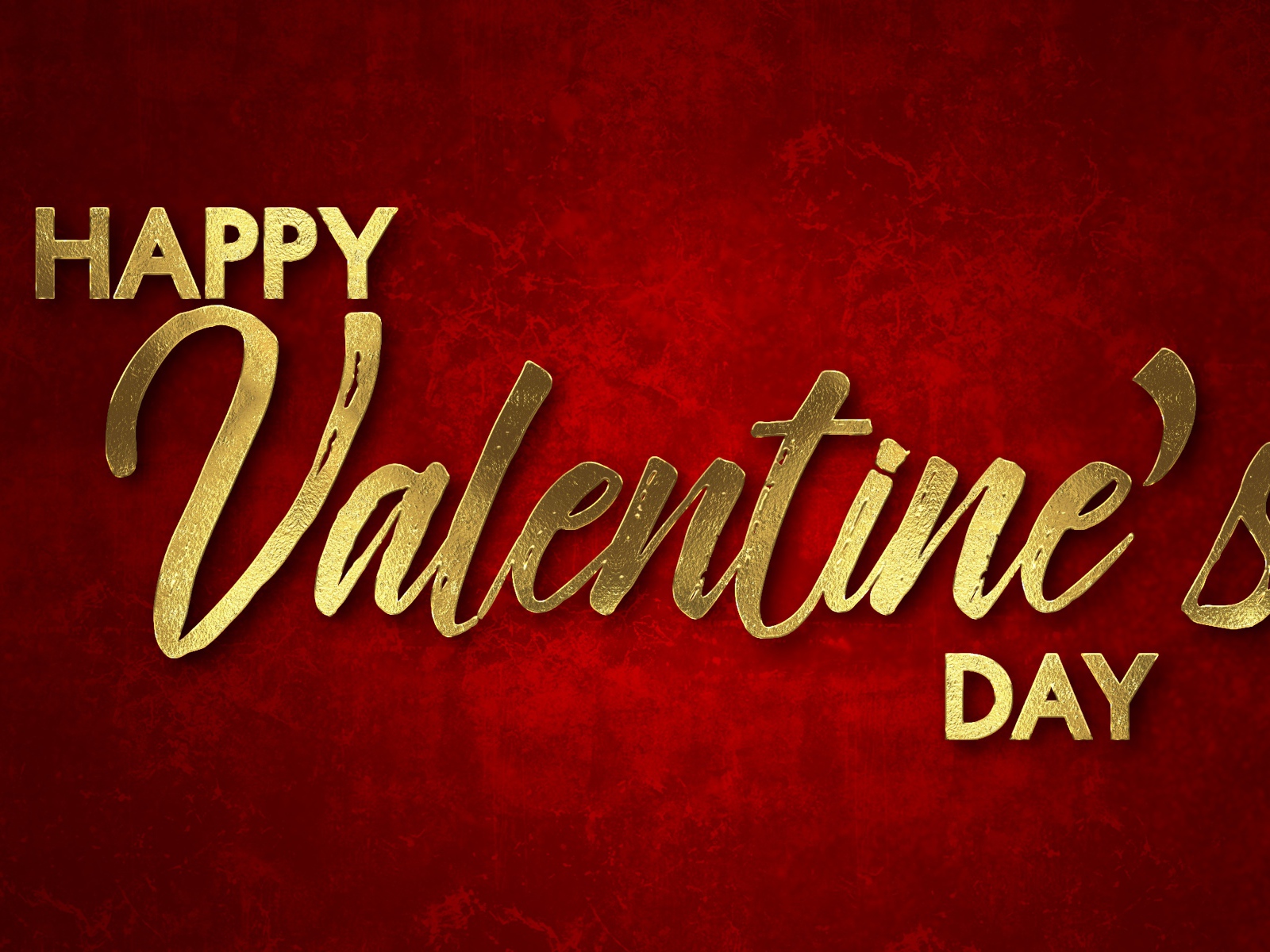 Надпись на английском С Днем Святого Валентина на красном фоне