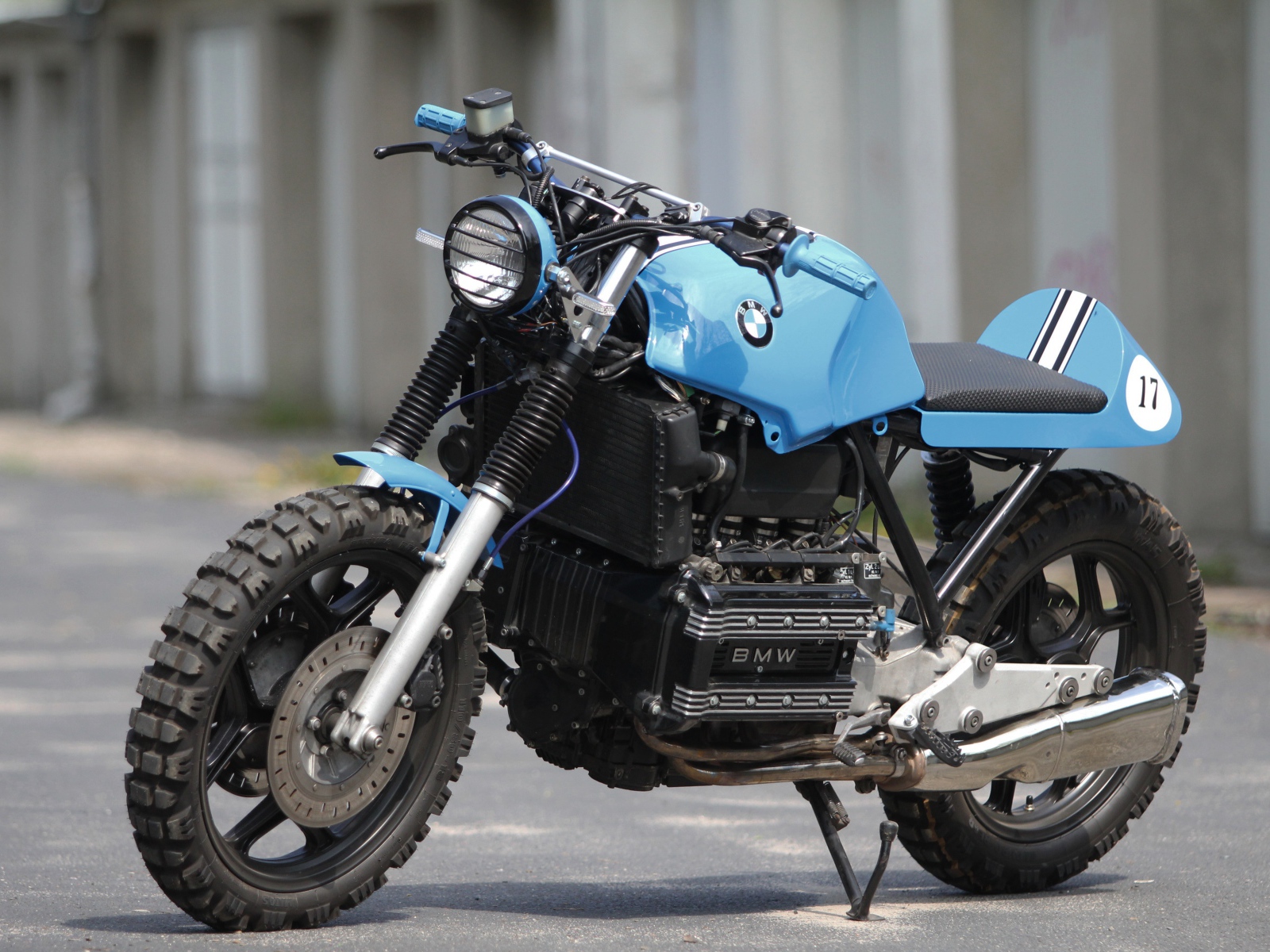 BMW K100 RS motorcycle on the pavement
