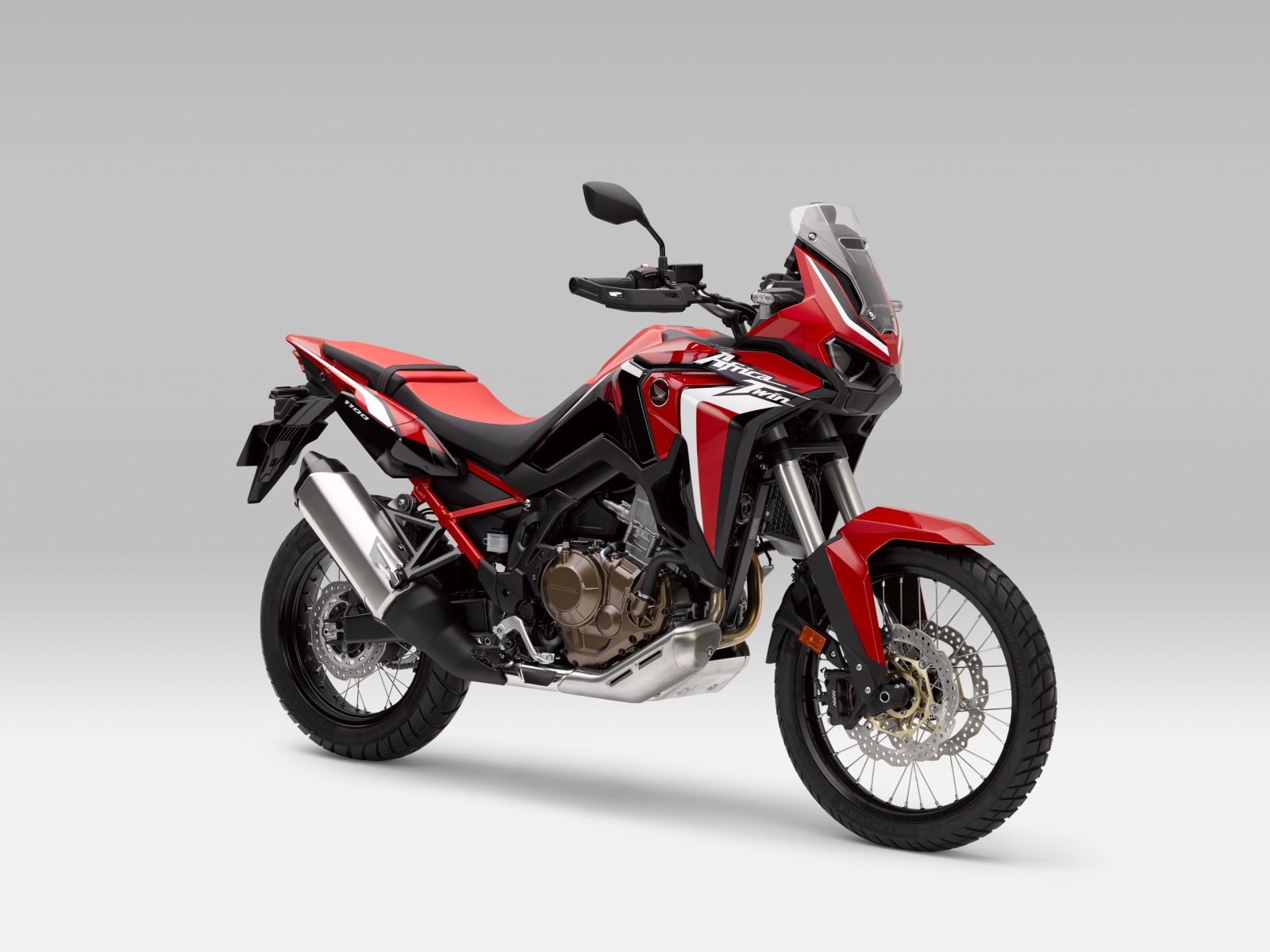 Motorcycle Honda CRF 1000 D, 2020 on a gray background