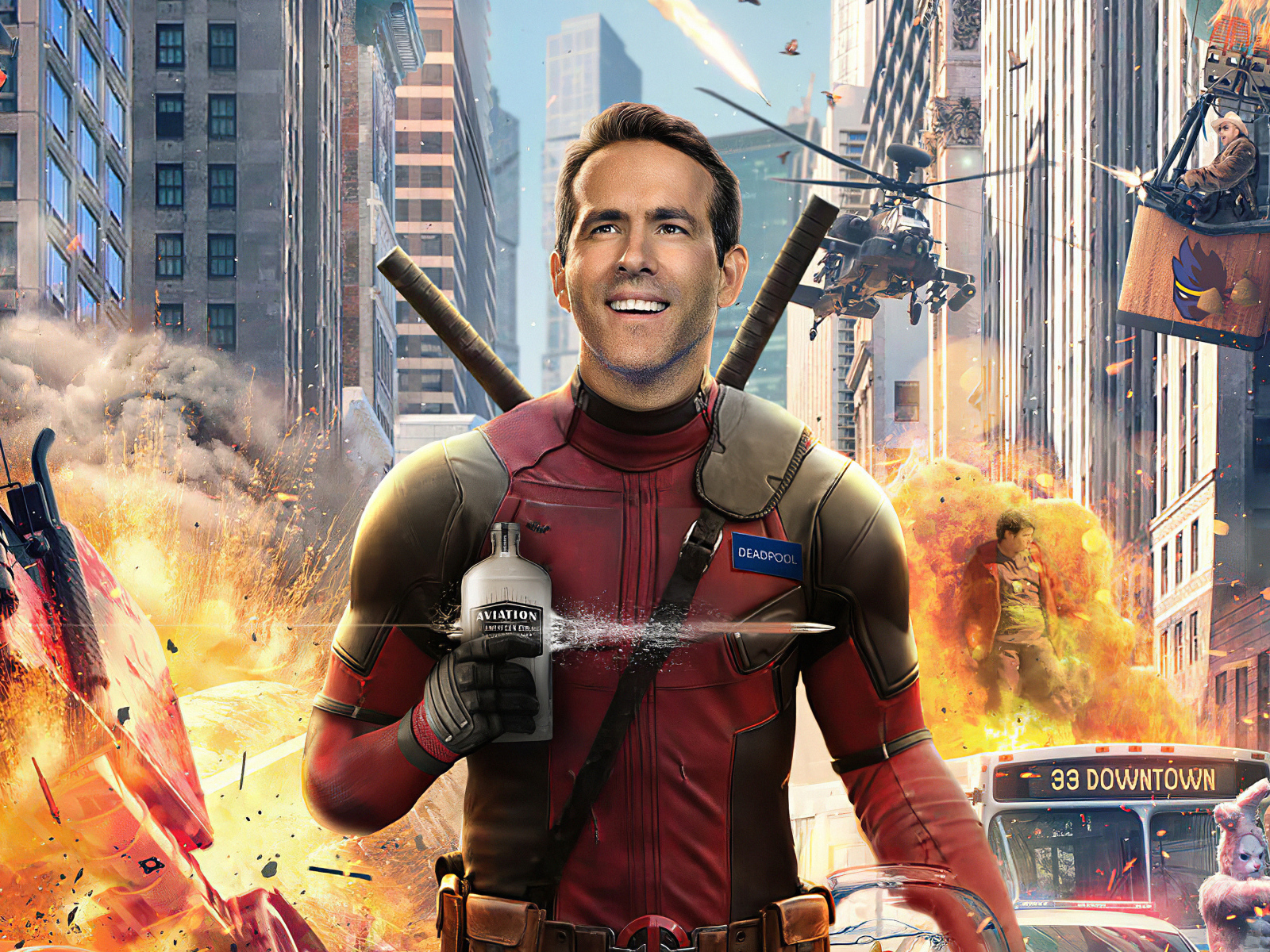 Актер Райан Рейнольдс в фантастическом фильме  Главный герой, 2020 