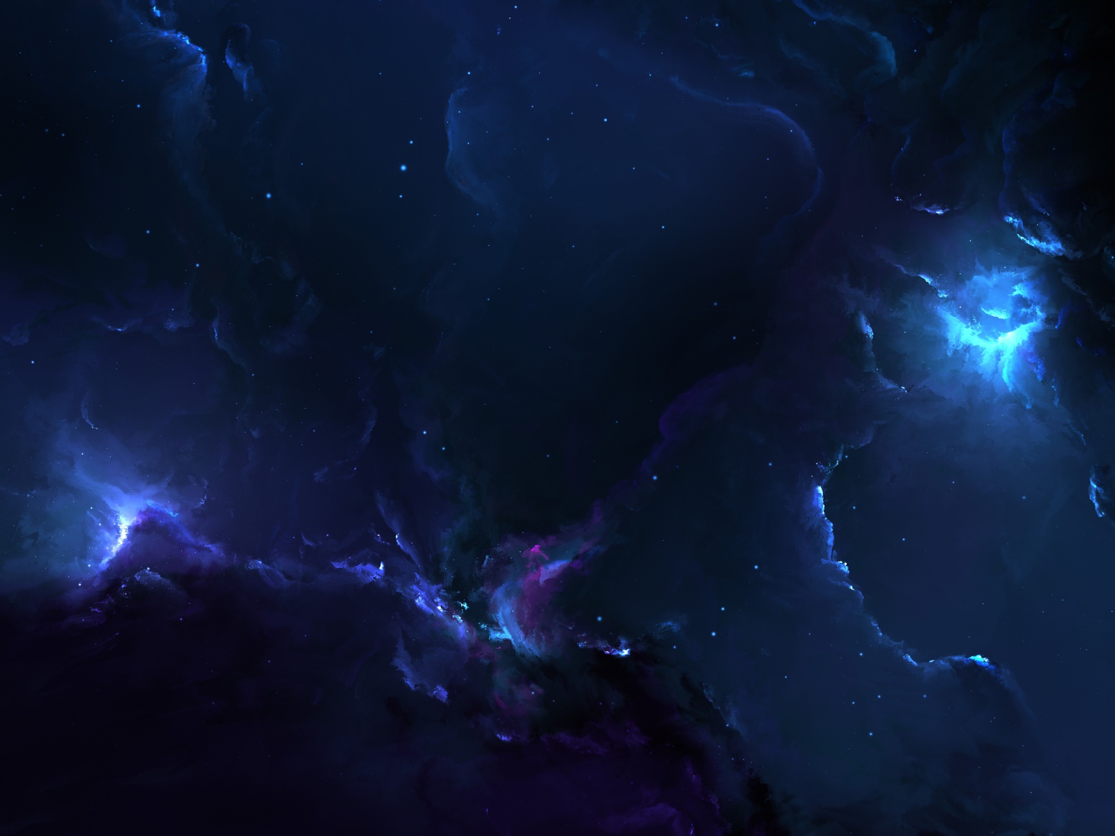 Фантастические неоновые вспышки в грозовом небе 