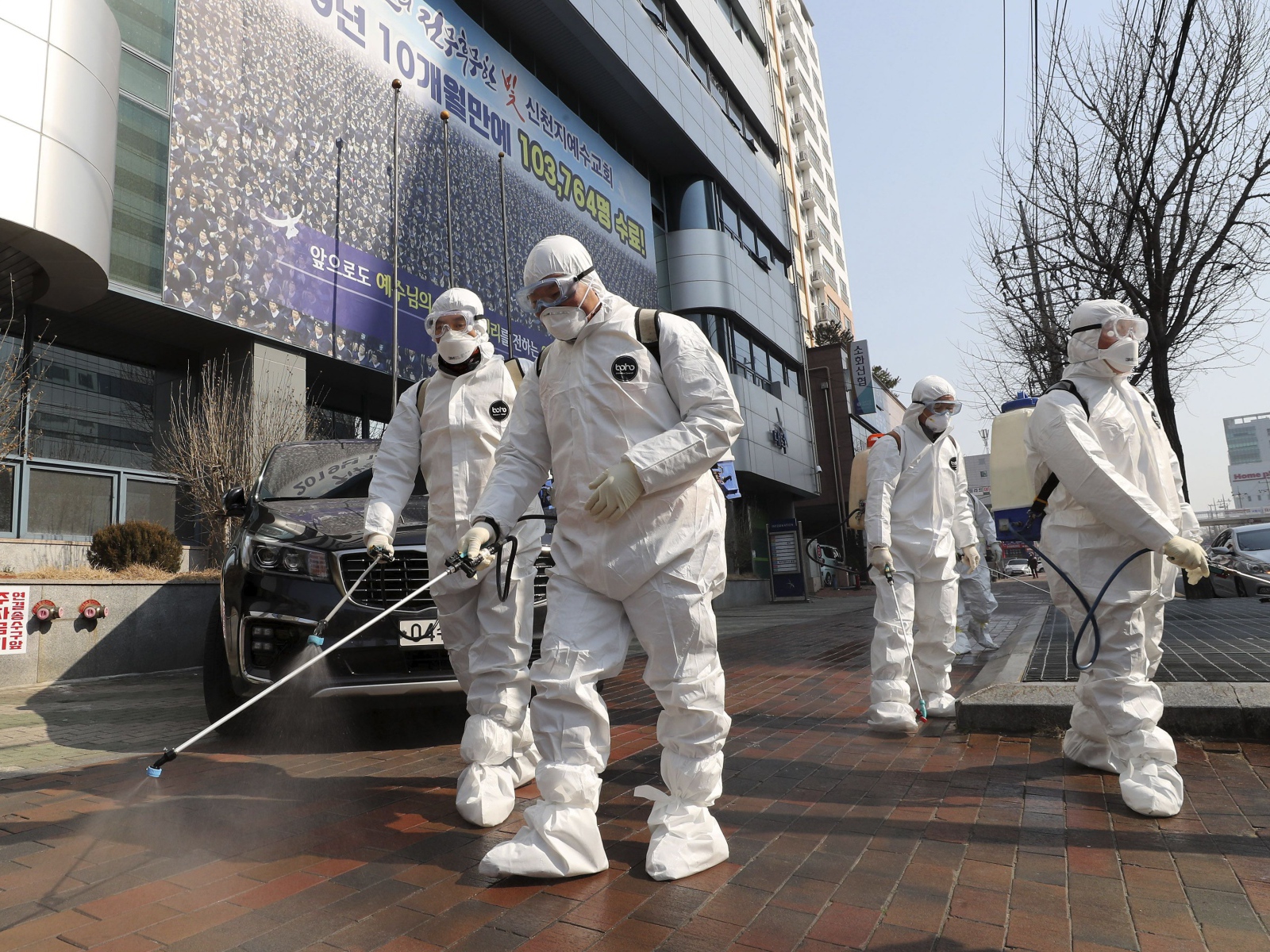 Обработка улиц от бактерий коронавируса