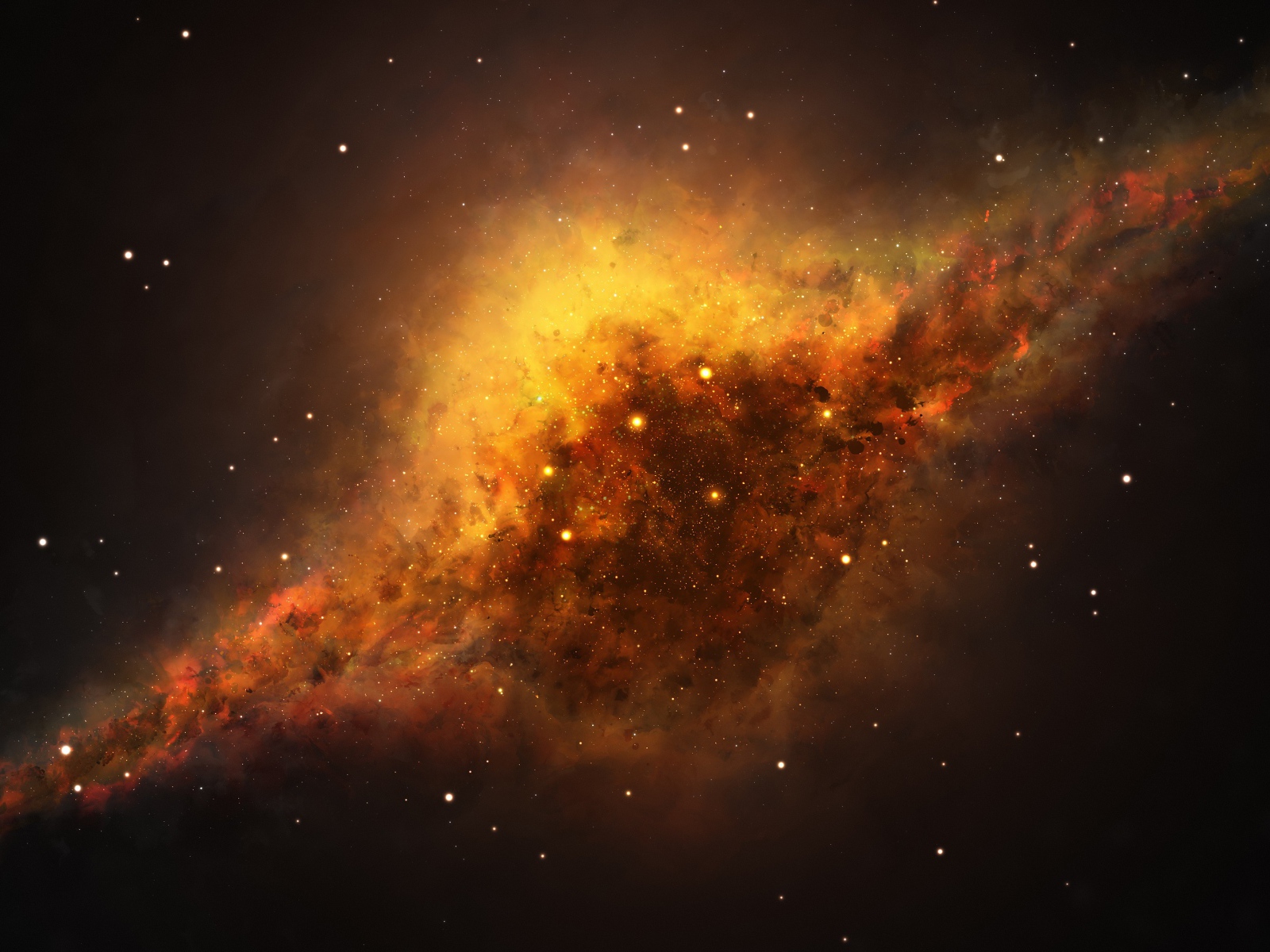 Яркий млечный путь в бескрайнем небе 