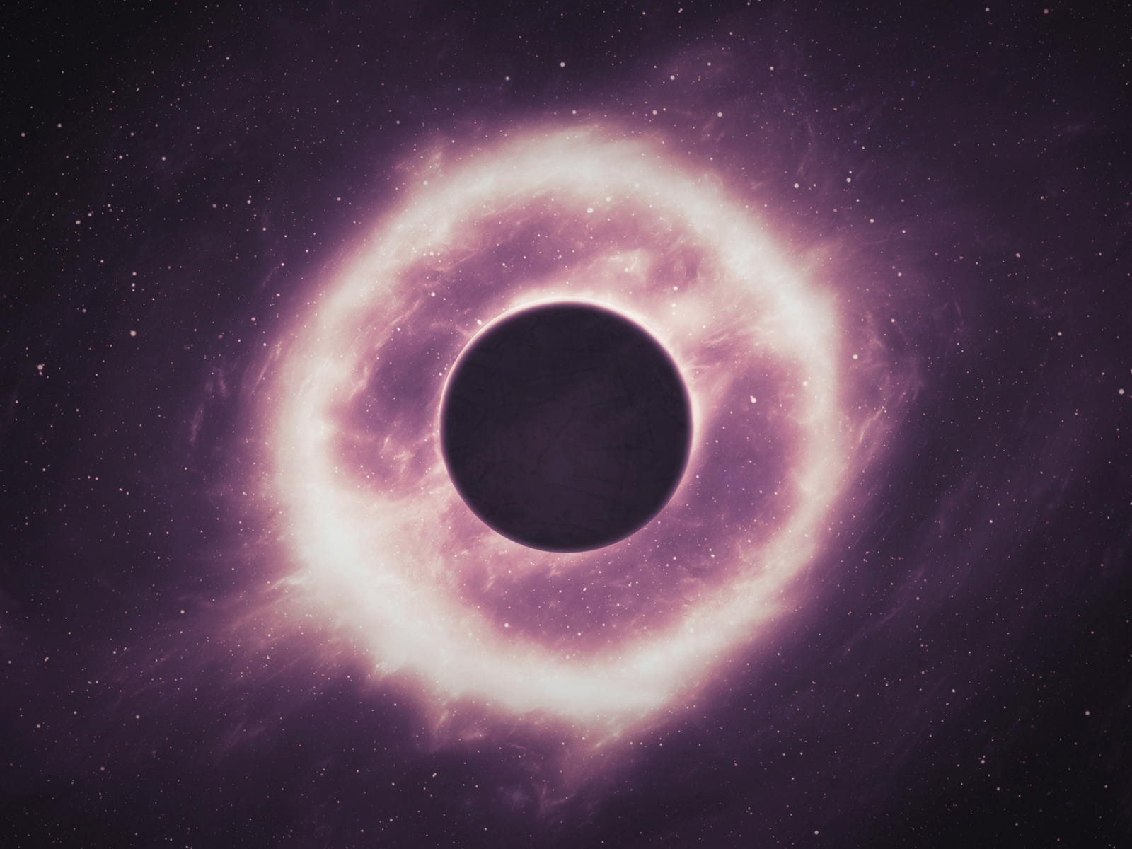 Планета в солнечной системе в огненном круге 