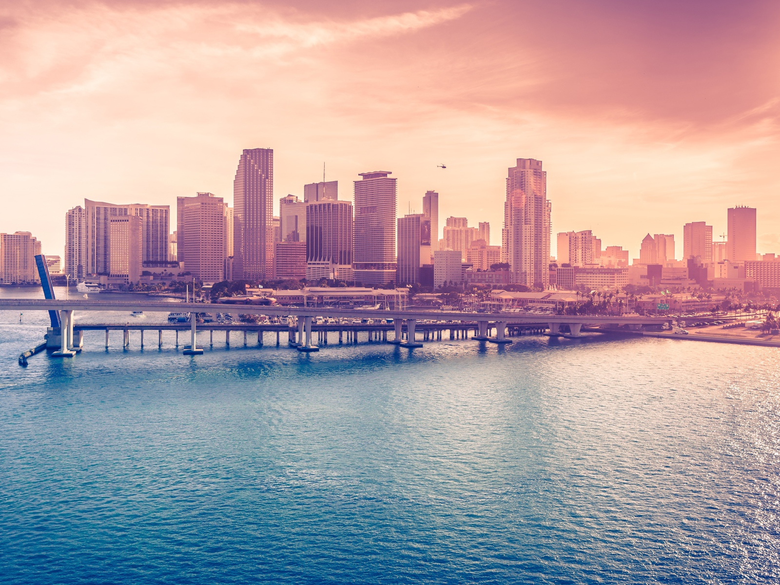 Вид на небоскребы Майами, штат Флорида