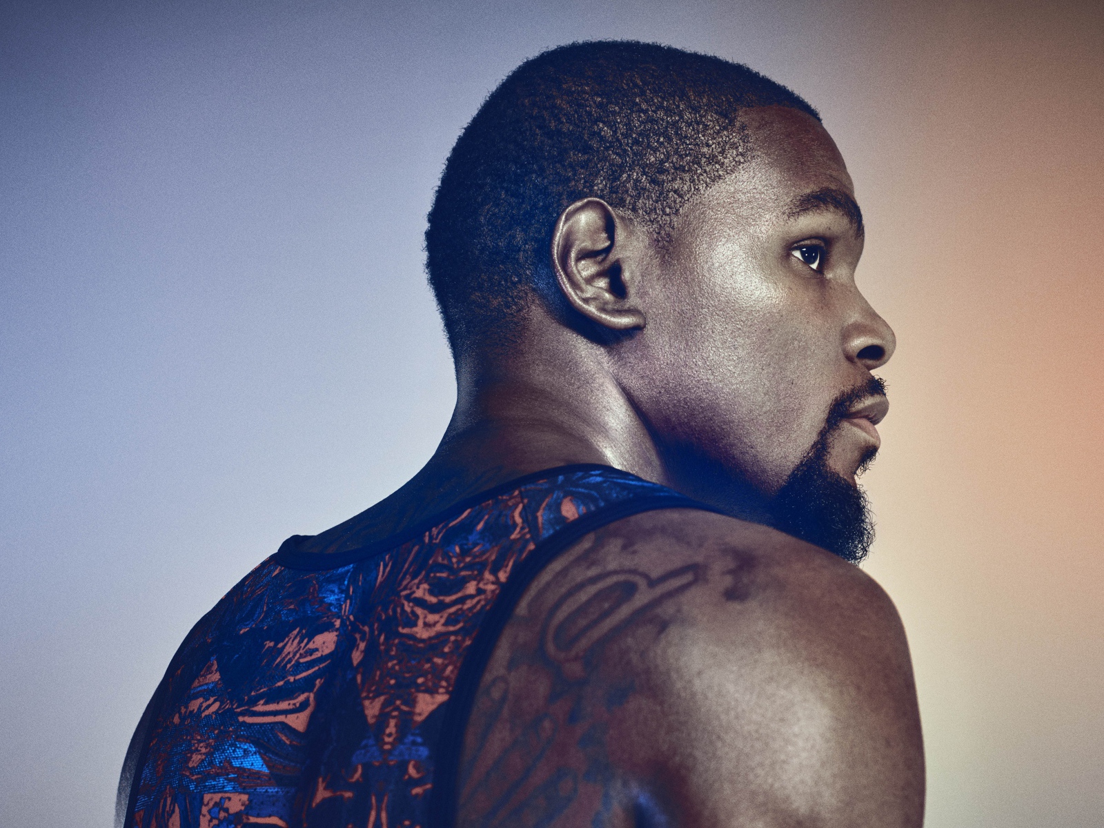 Баскетболист Кевин Дюрант вид сзади