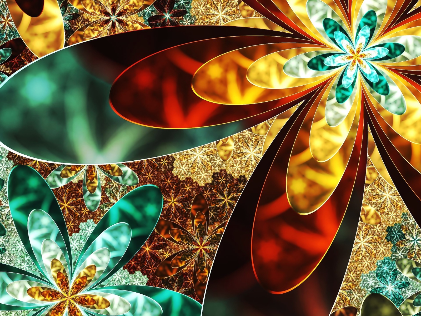 Красивые необычные абстрактные цветы 