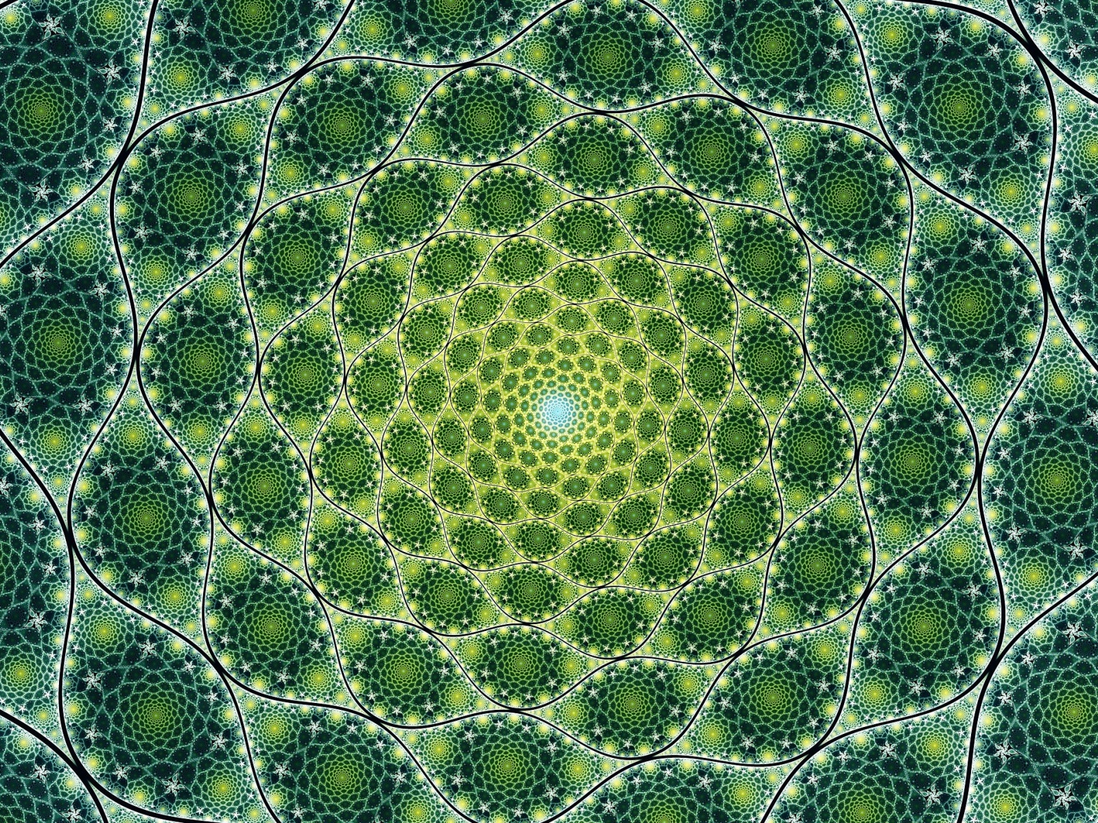 Красивый необычный зеленый узор