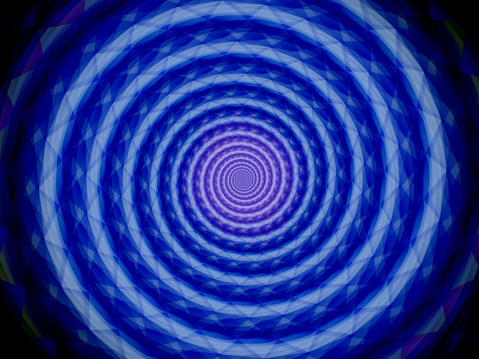 Синяя спираль на черном фоне