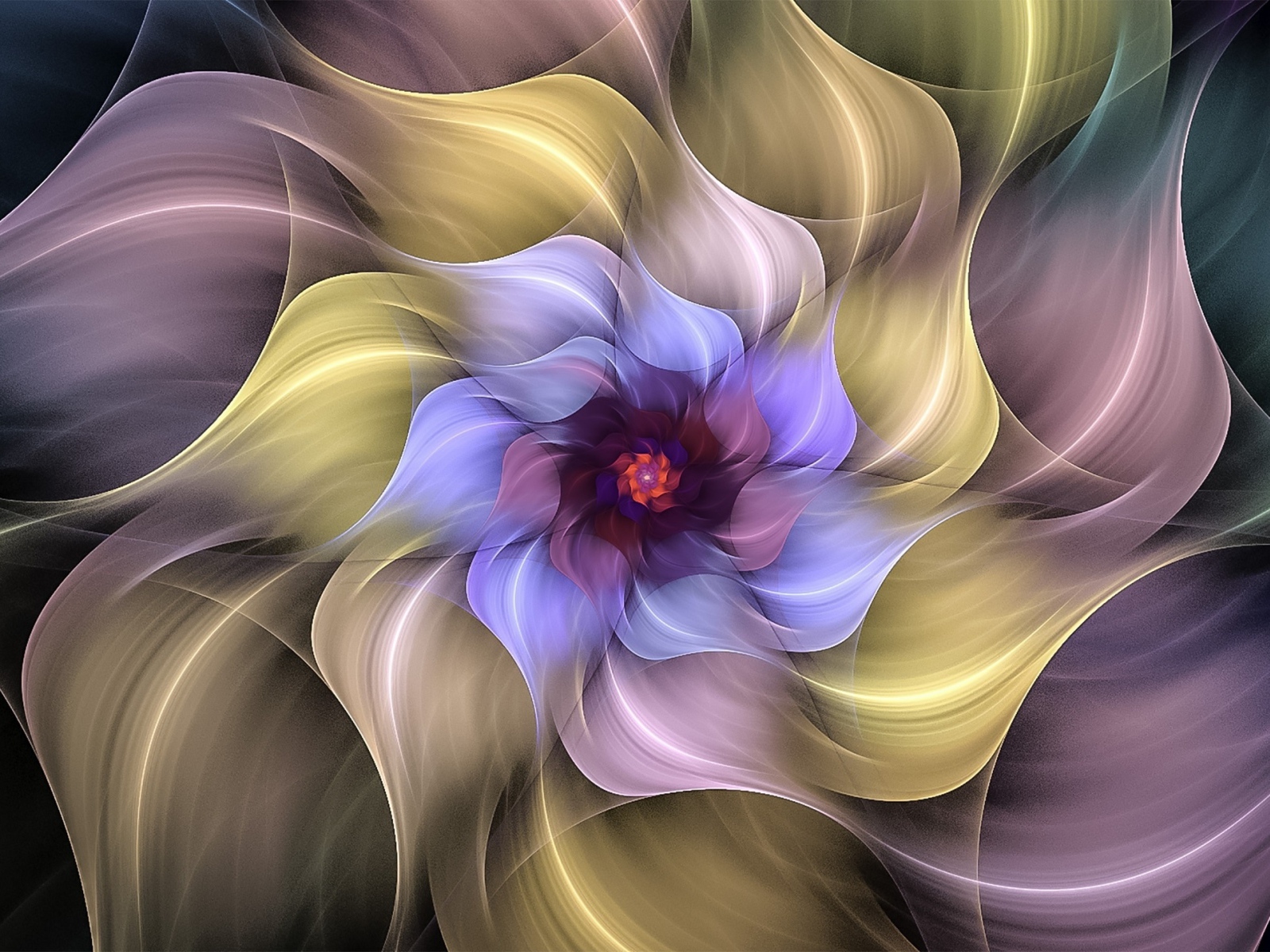 Многоярусный разноцветный цветок 