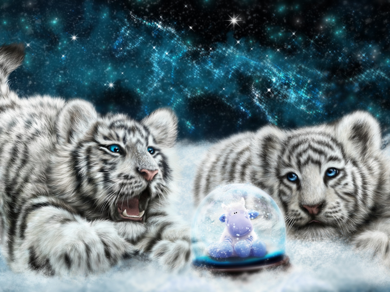 Два маленьких тигренка символ нового года 2022