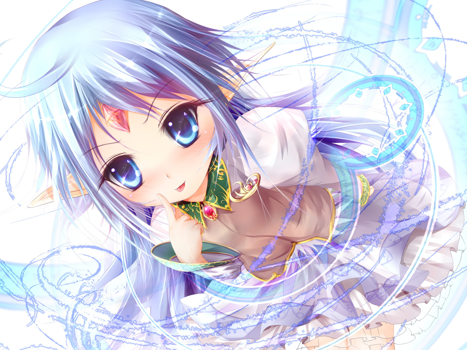 Голубоглазая красивая девушка аниме Rance