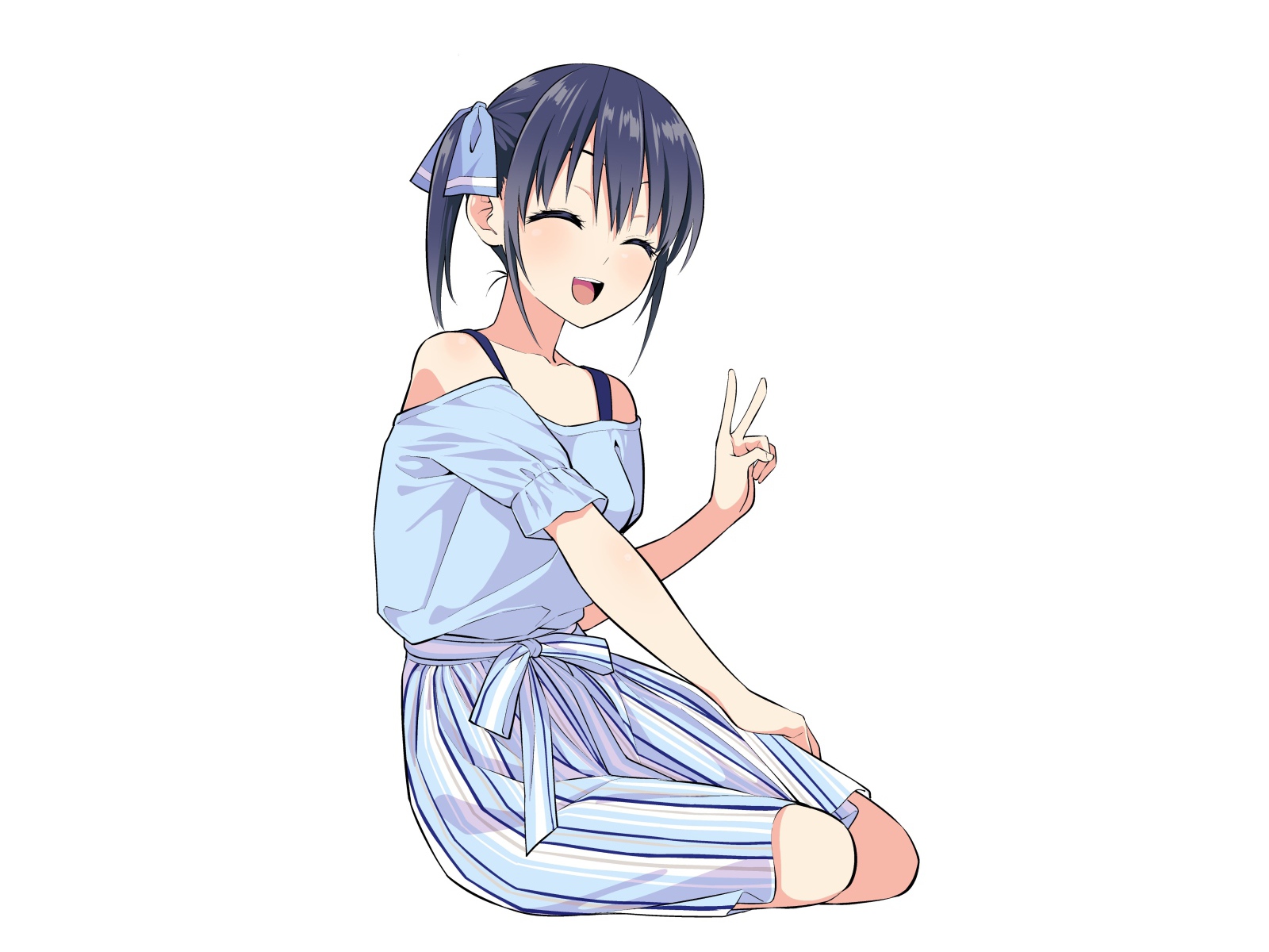 Персонаж Nagisa Minase аниме  Kanojo mo Kanojo на белом фоне