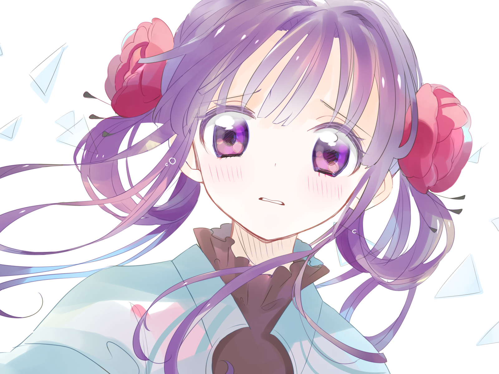 Девочка с сиреневыми волосами аниме Туалетный Мальчик Ханако-Кун