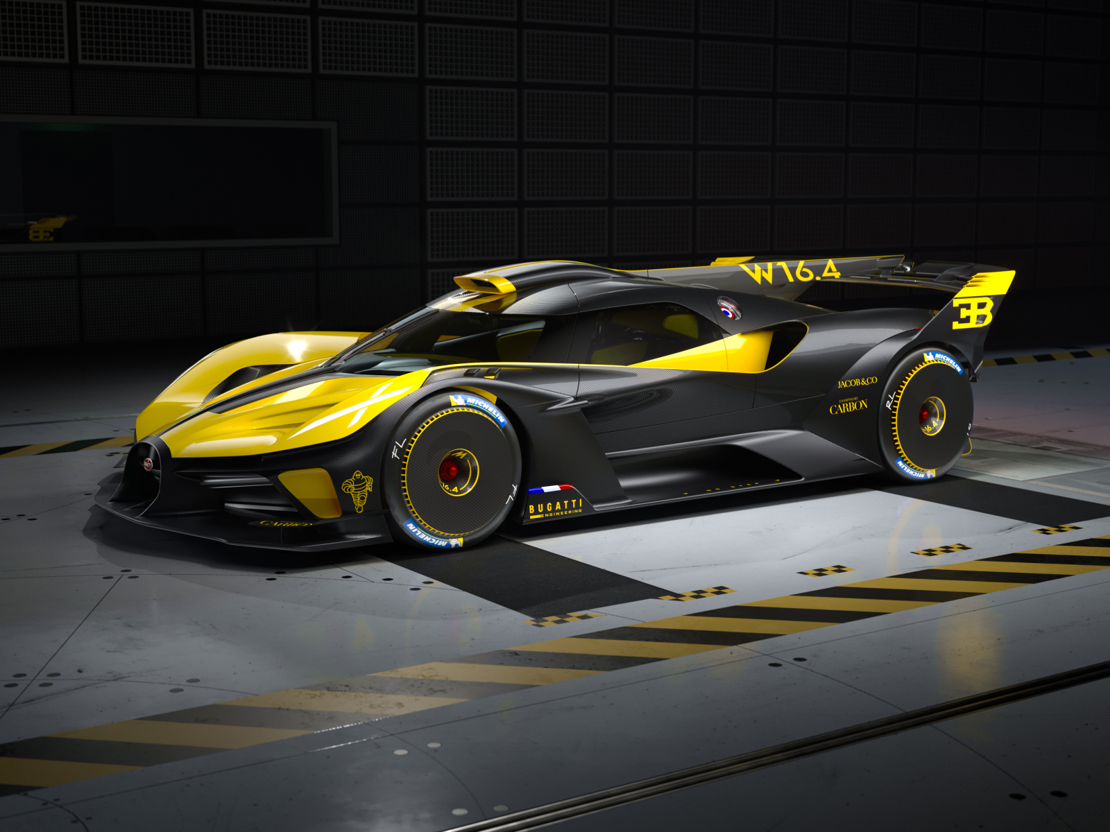 Гоночный автомобиль Bugatti Bolide 2022 года