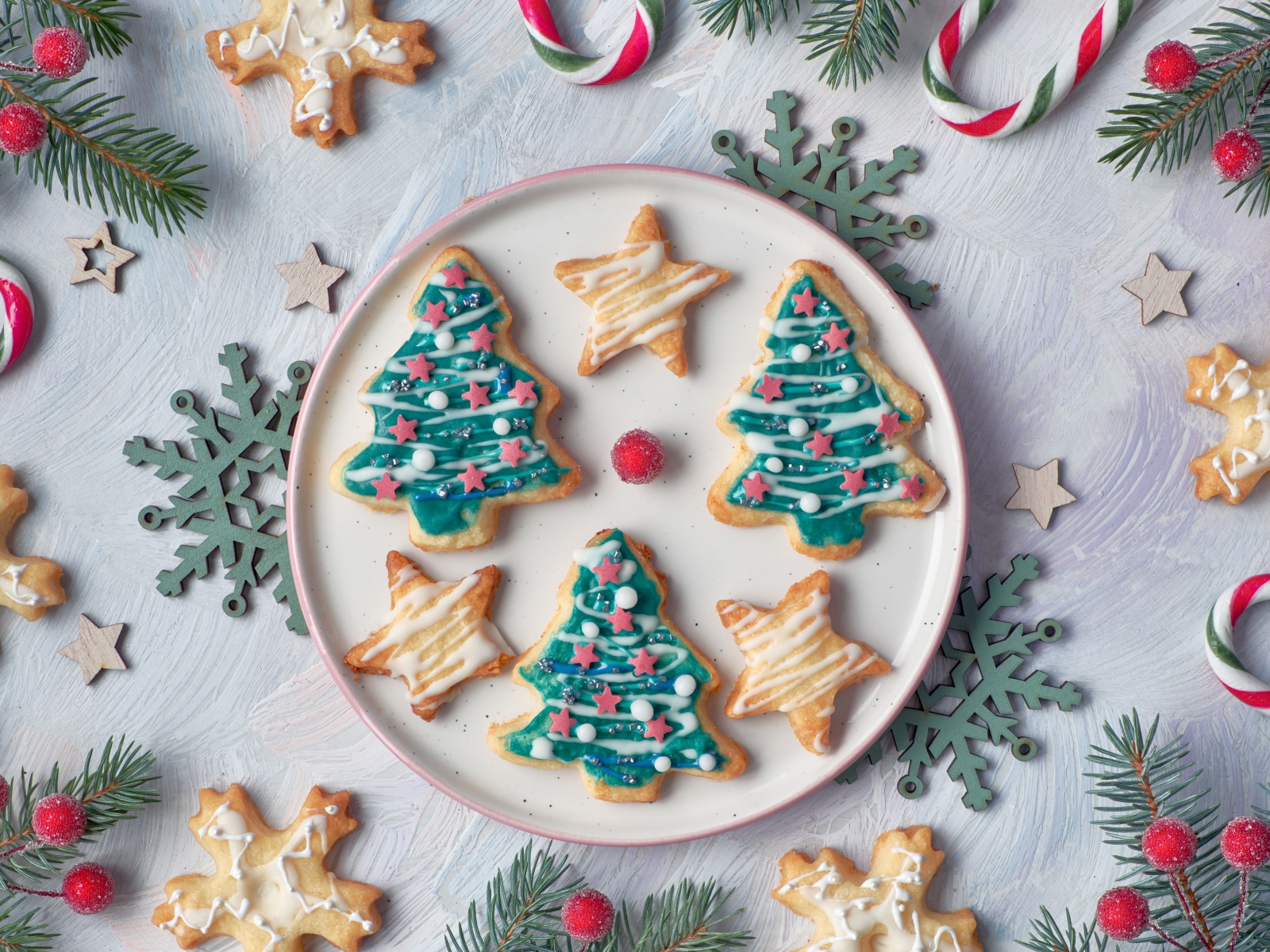 Песочное печенье елочки и звездочки на новый год 