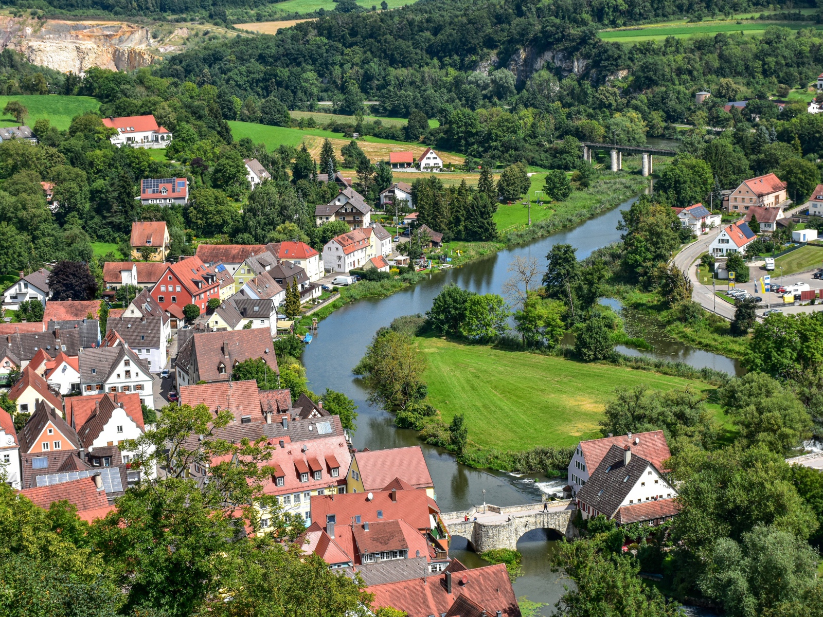 Вид на город Гамбург,  Германия