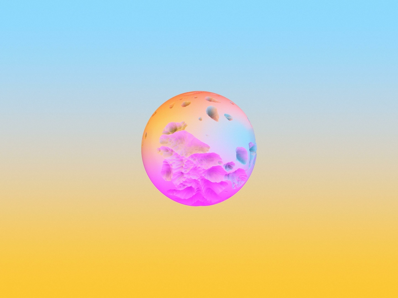 Шар на разноцветном ярком фоне