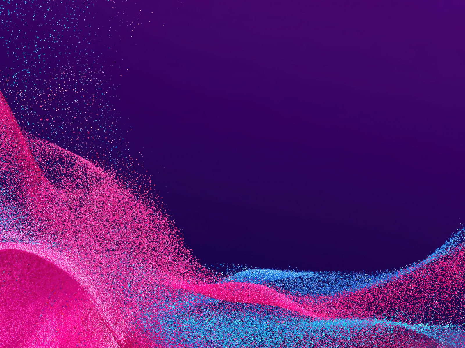 Голубой и розовый песок на фиолетовом фоне