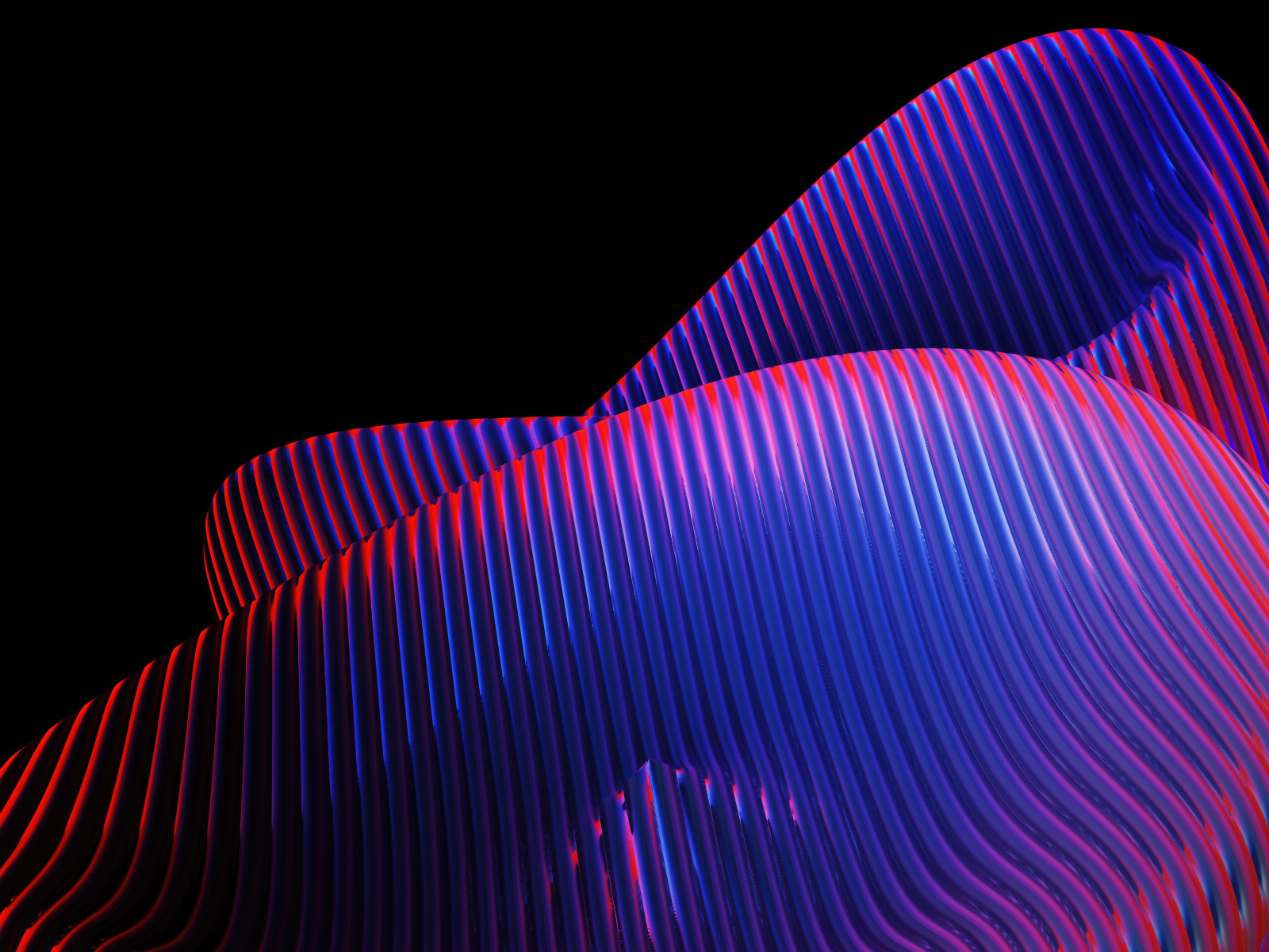 Красочные абстрактные 3д формы на черном фоне