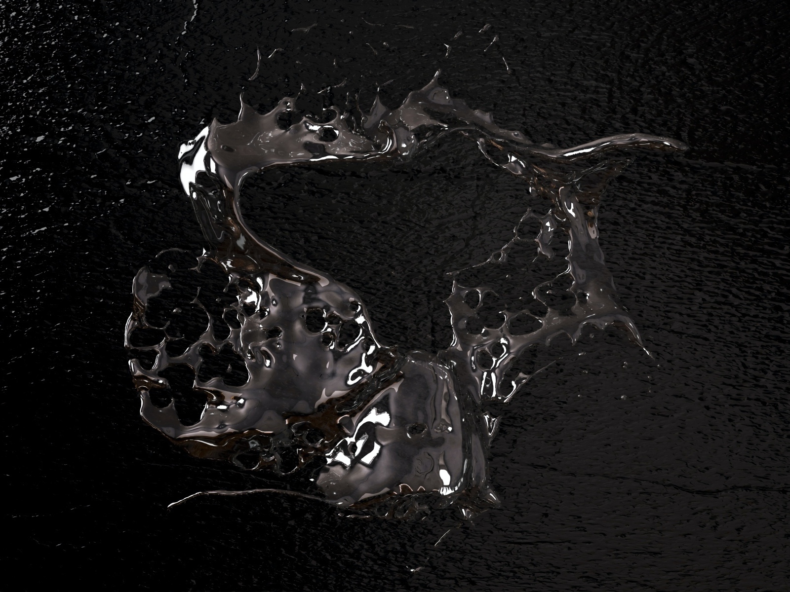 Брызги воды на черном фоне