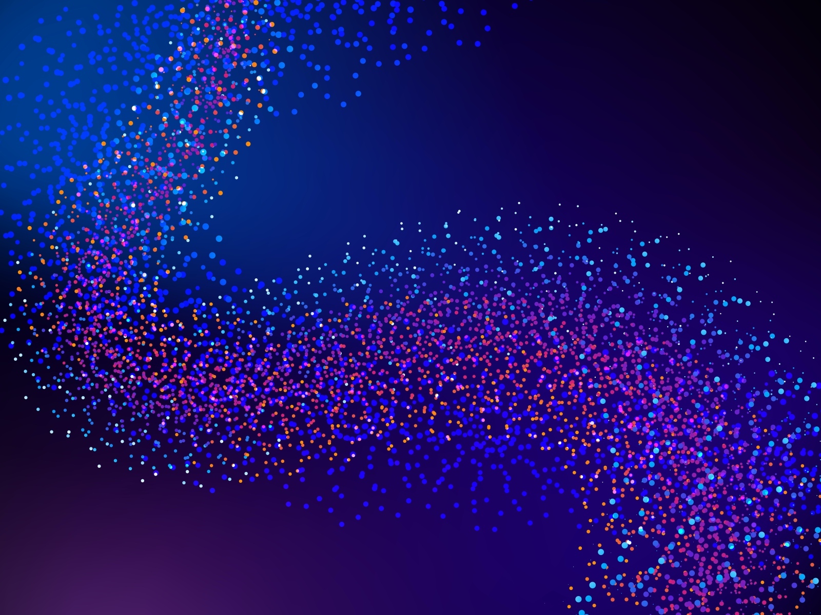 Звездная неоновая пыль на синем фоне