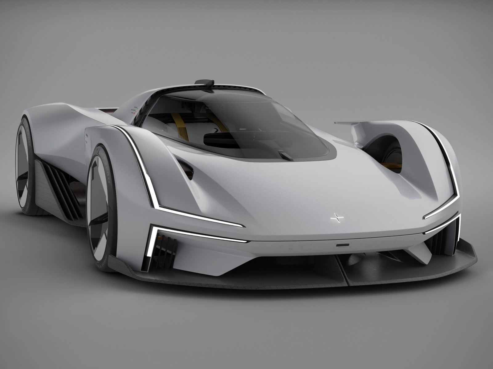 Автомобиль Polestar Synergy 2023 года на сером фоне