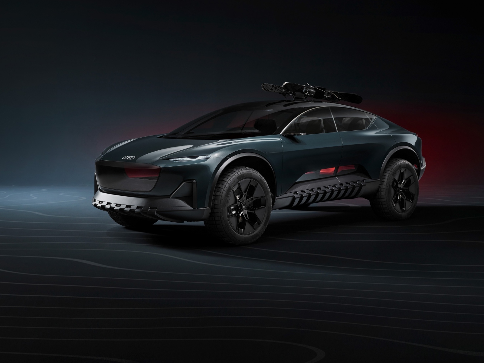 Автомобиль Audi Activesphere на черном фоне