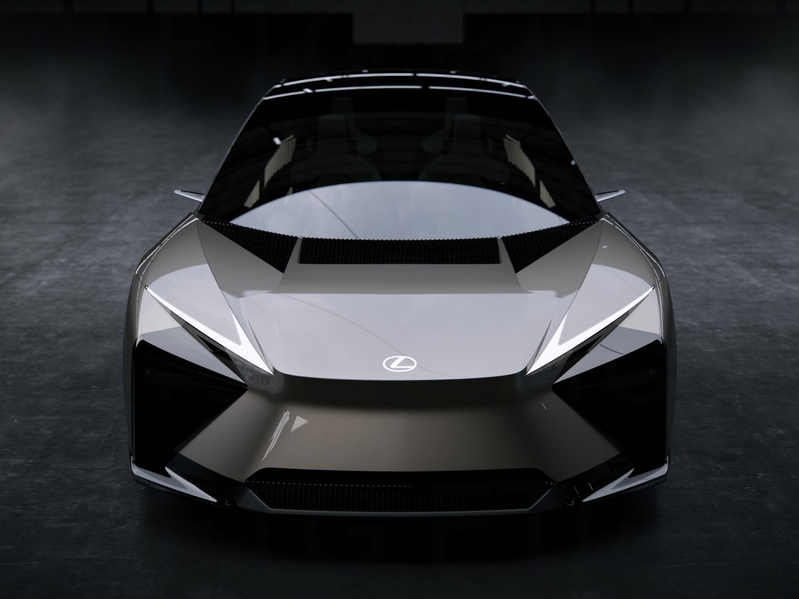 Вид спереди на автомобиль Lexus LF-ZL