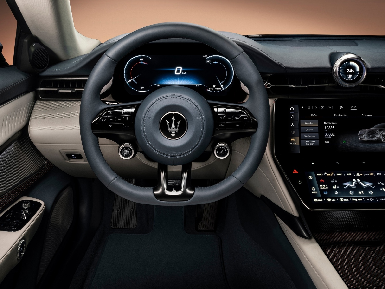 Кожаный салон автомобиля Maserati GranTurismo Folgore 2023  года