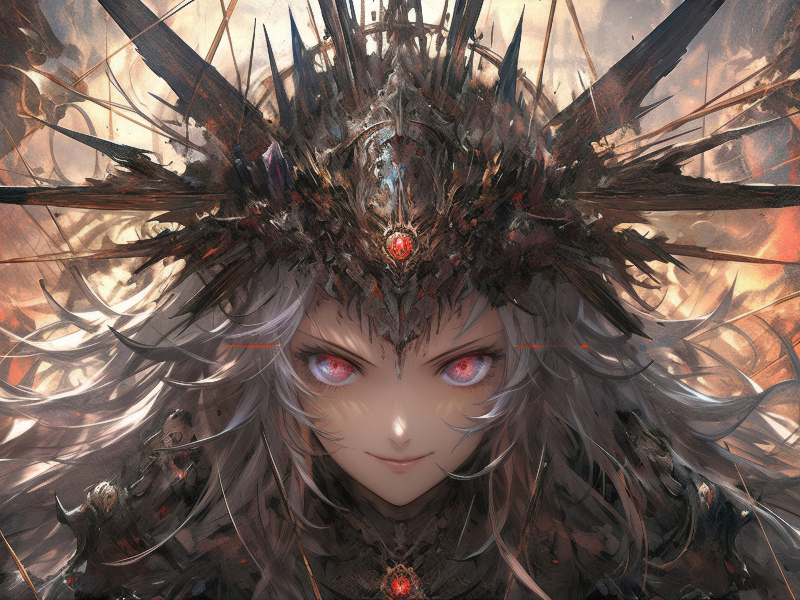 Фантастическая девушка с короной на голове