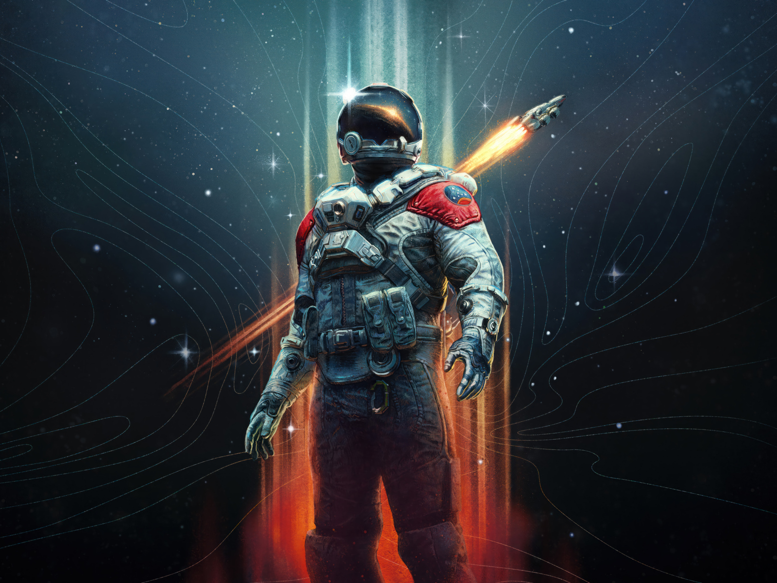 Астронавт из новой компьютерной игры Starfield