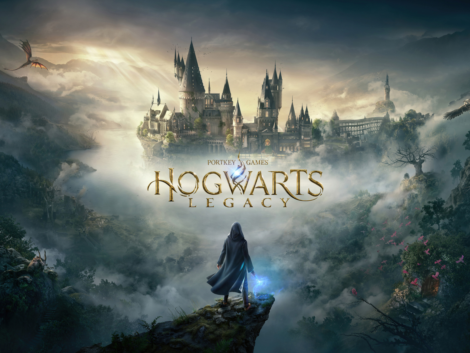 Красивый постер компьютерной игры Hogwarts Legacy, 2023