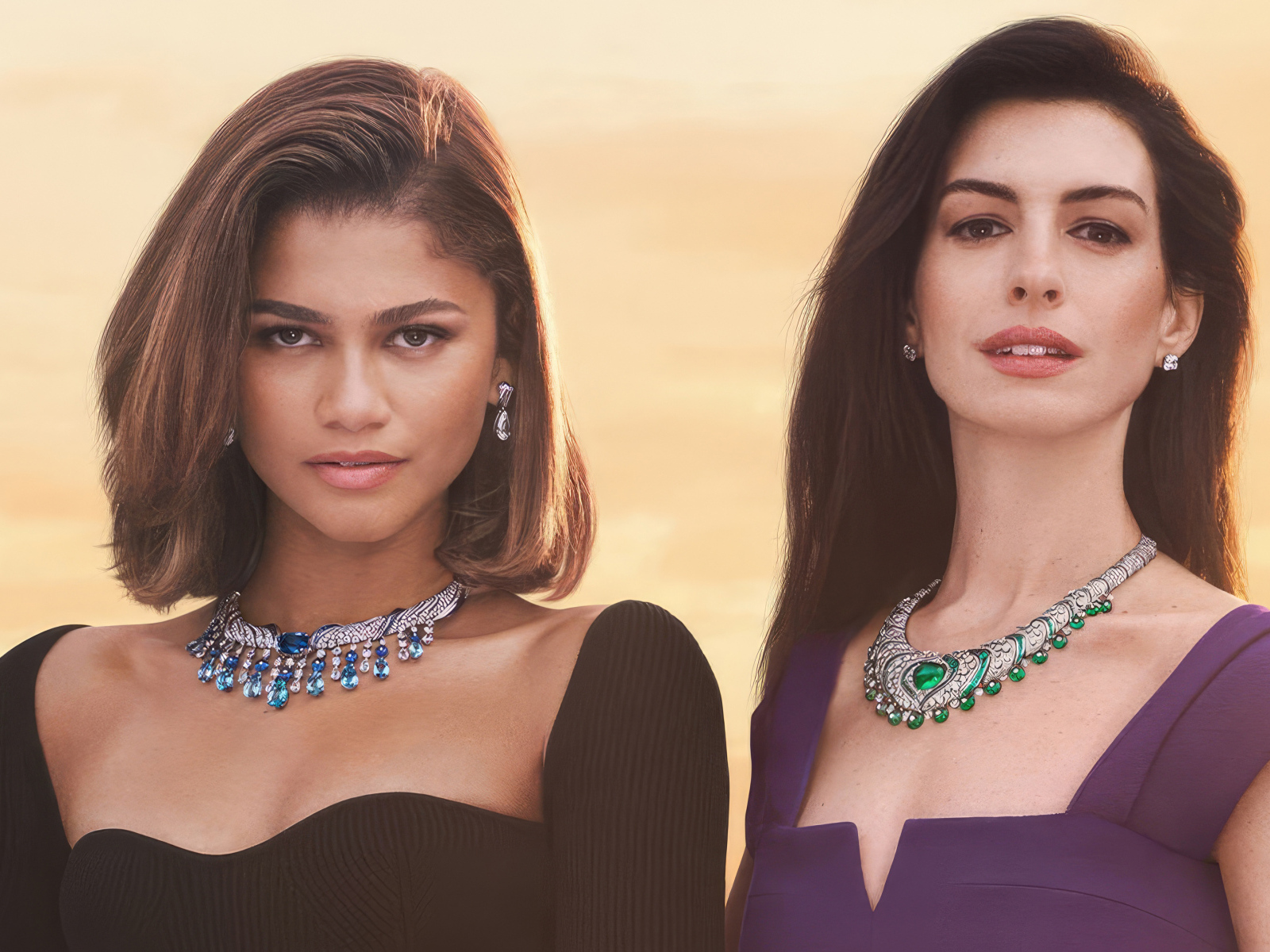 Красивые актрисы Зендая и Энн Хэтэуэй