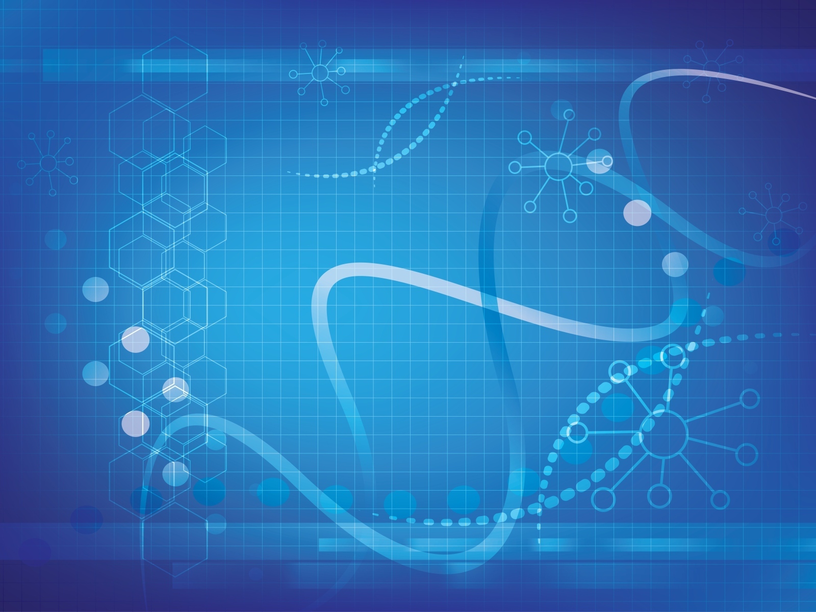 Спираль ДНК с бактериями на голубом фоне