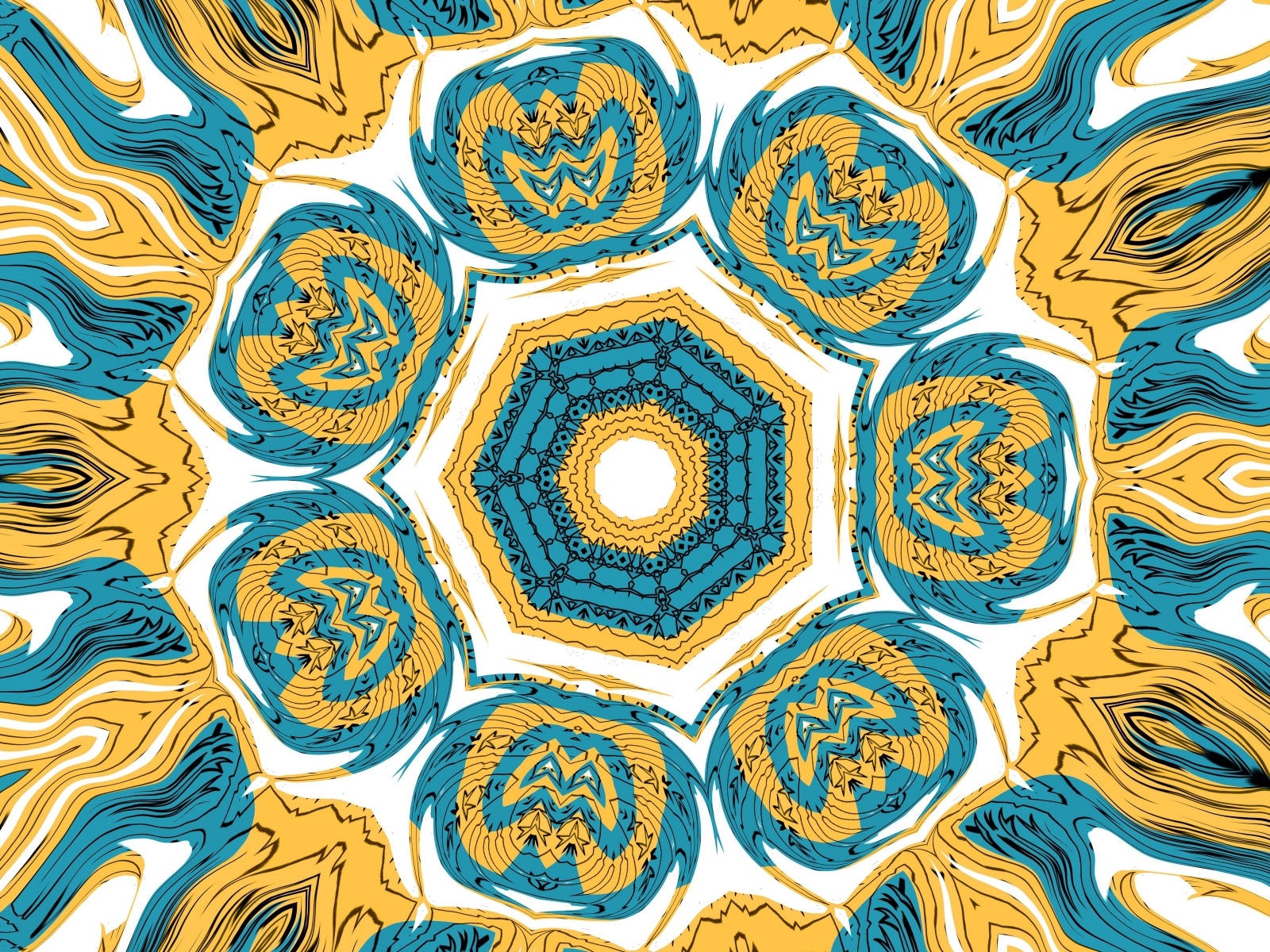 Желто-голубой абстрактный узор 