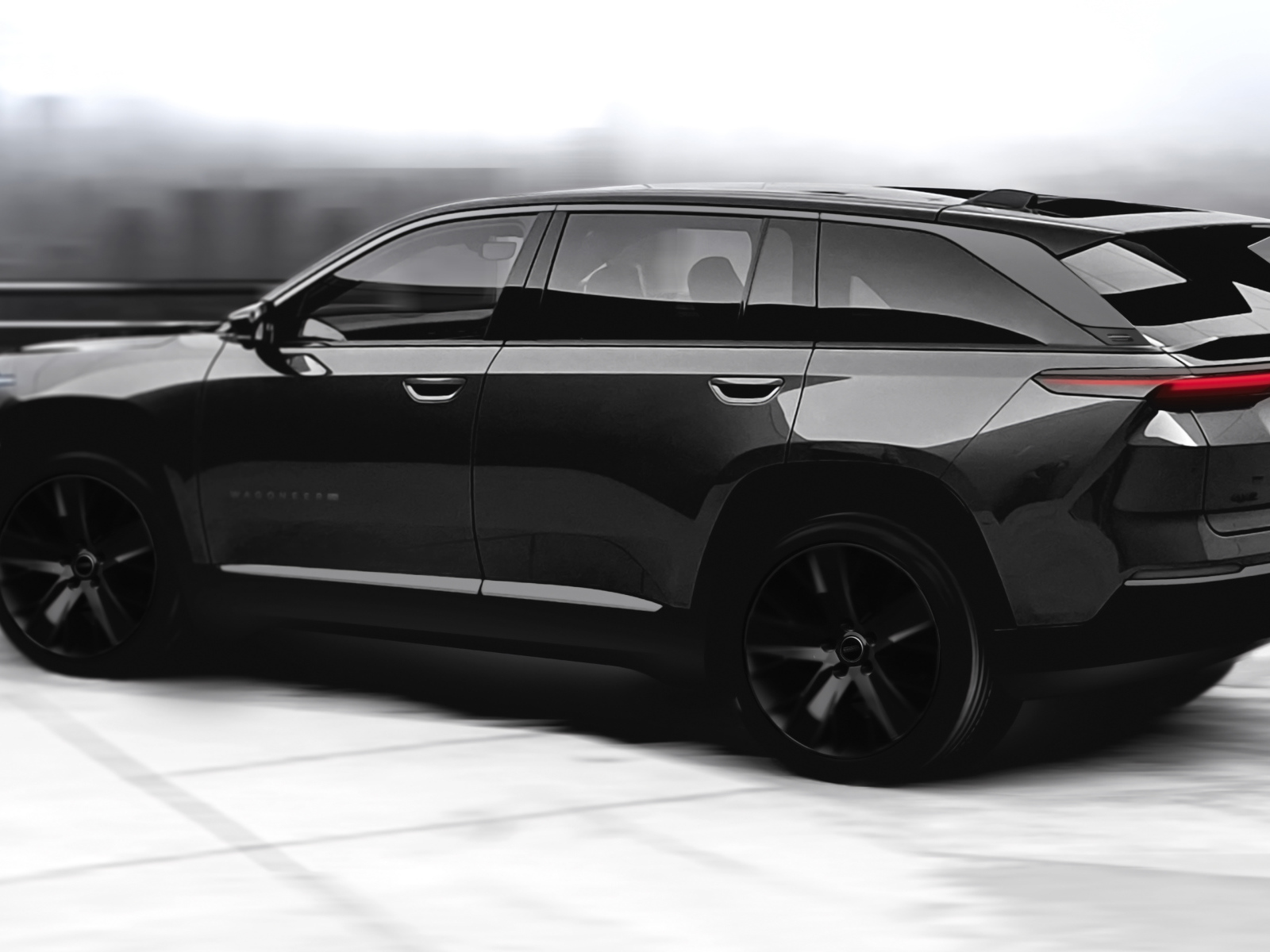 Черный автомобиль Jeep Wagoneer S 2025 года