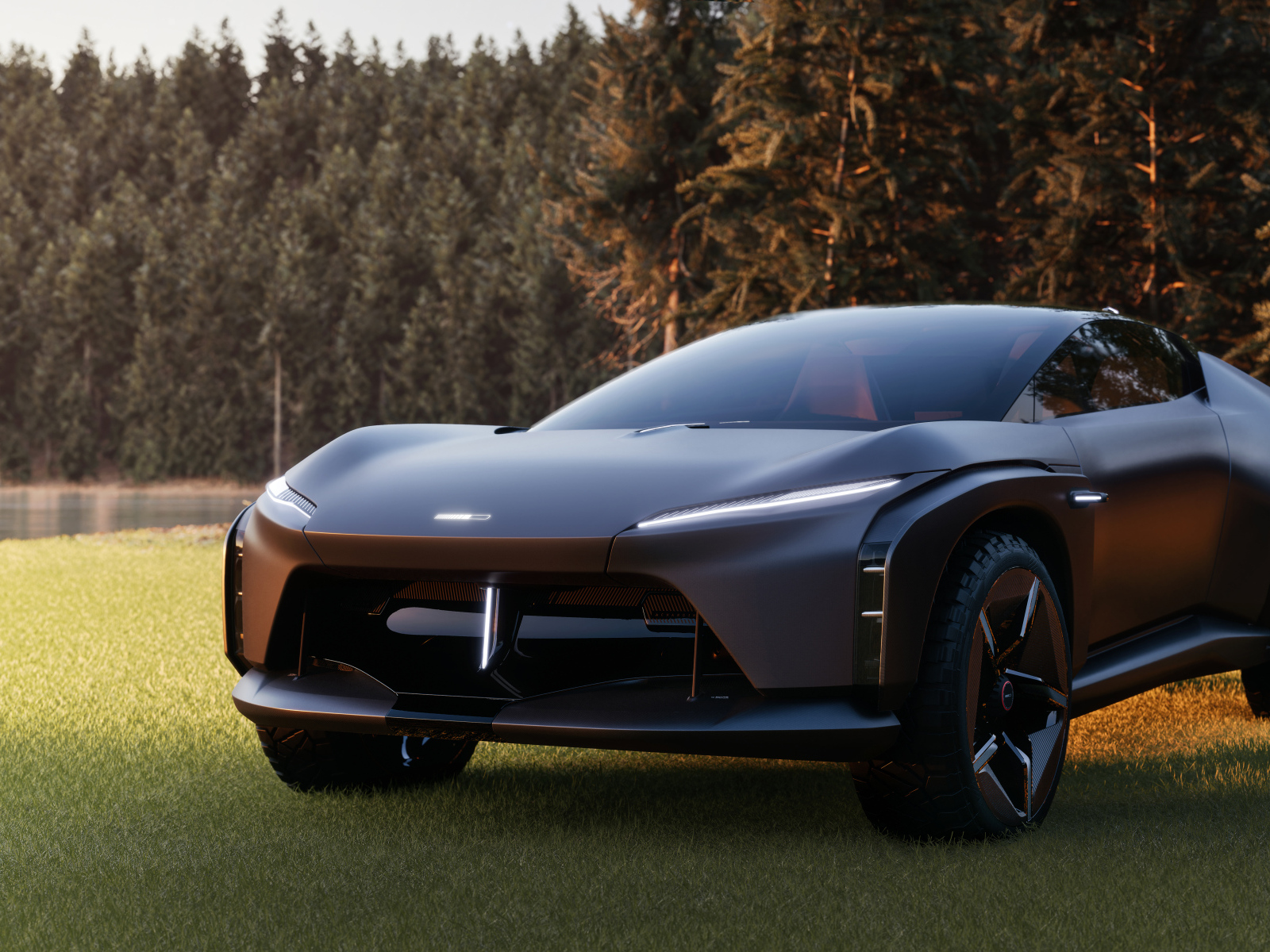 Черный автомобиль  Italdesign Quintessenza 2024